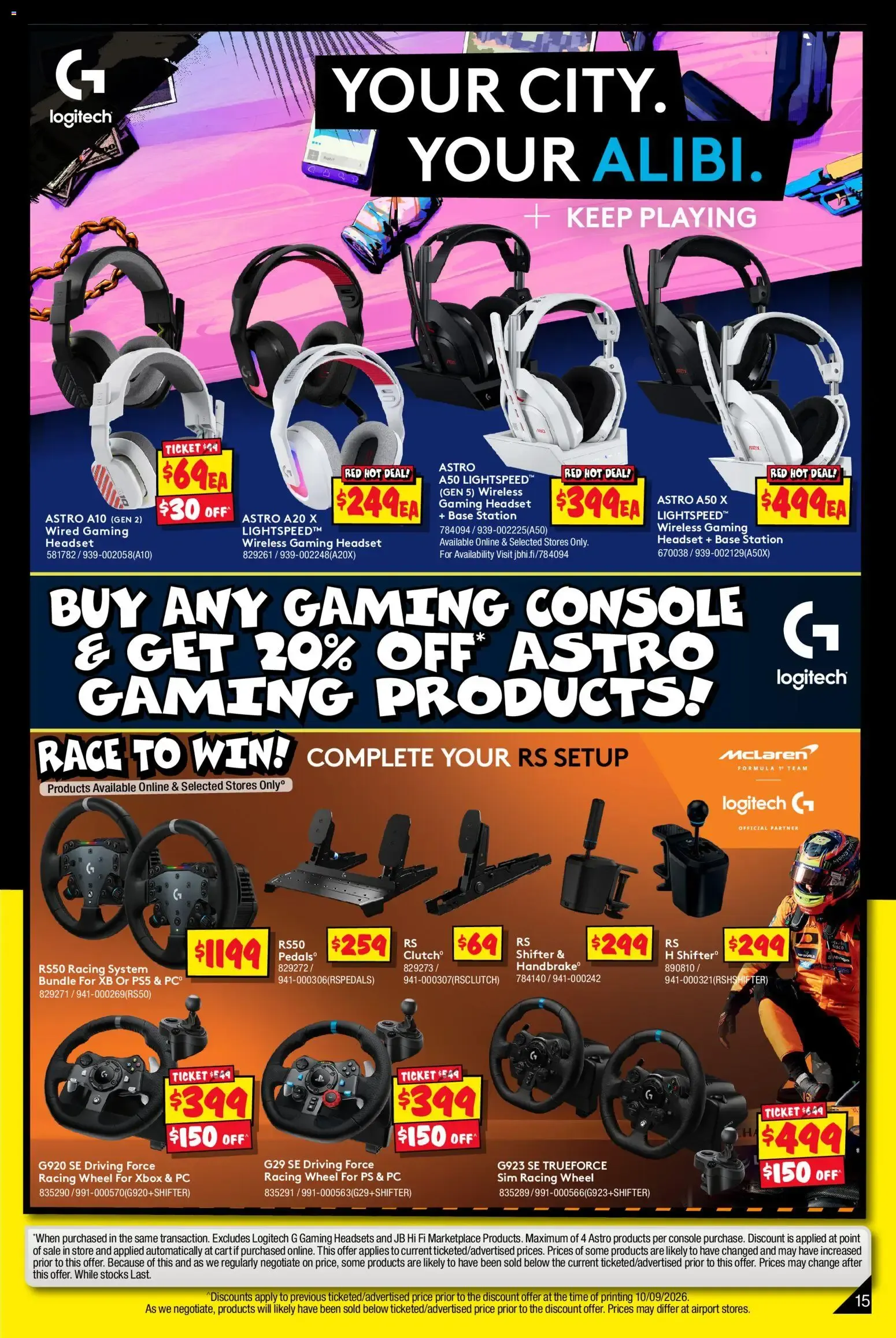 JB Hi-Fi catalogue Mega Gaming Sale - 24/09/2026 > weekly / monthly specials - Catalogue valid from 24 September to 11 October 2026 - page 15