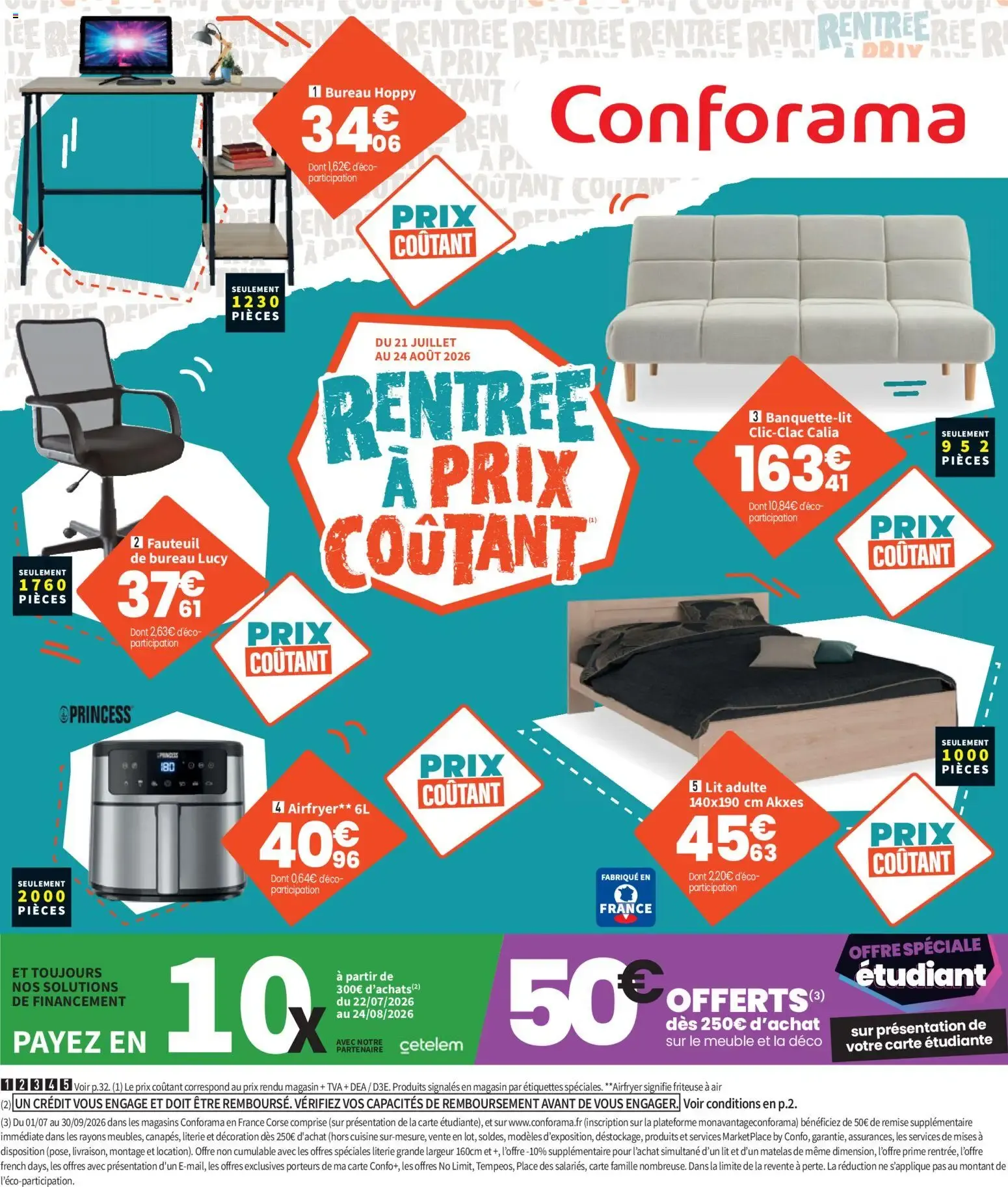 Conforama - Rentrée à Prix Coûtant