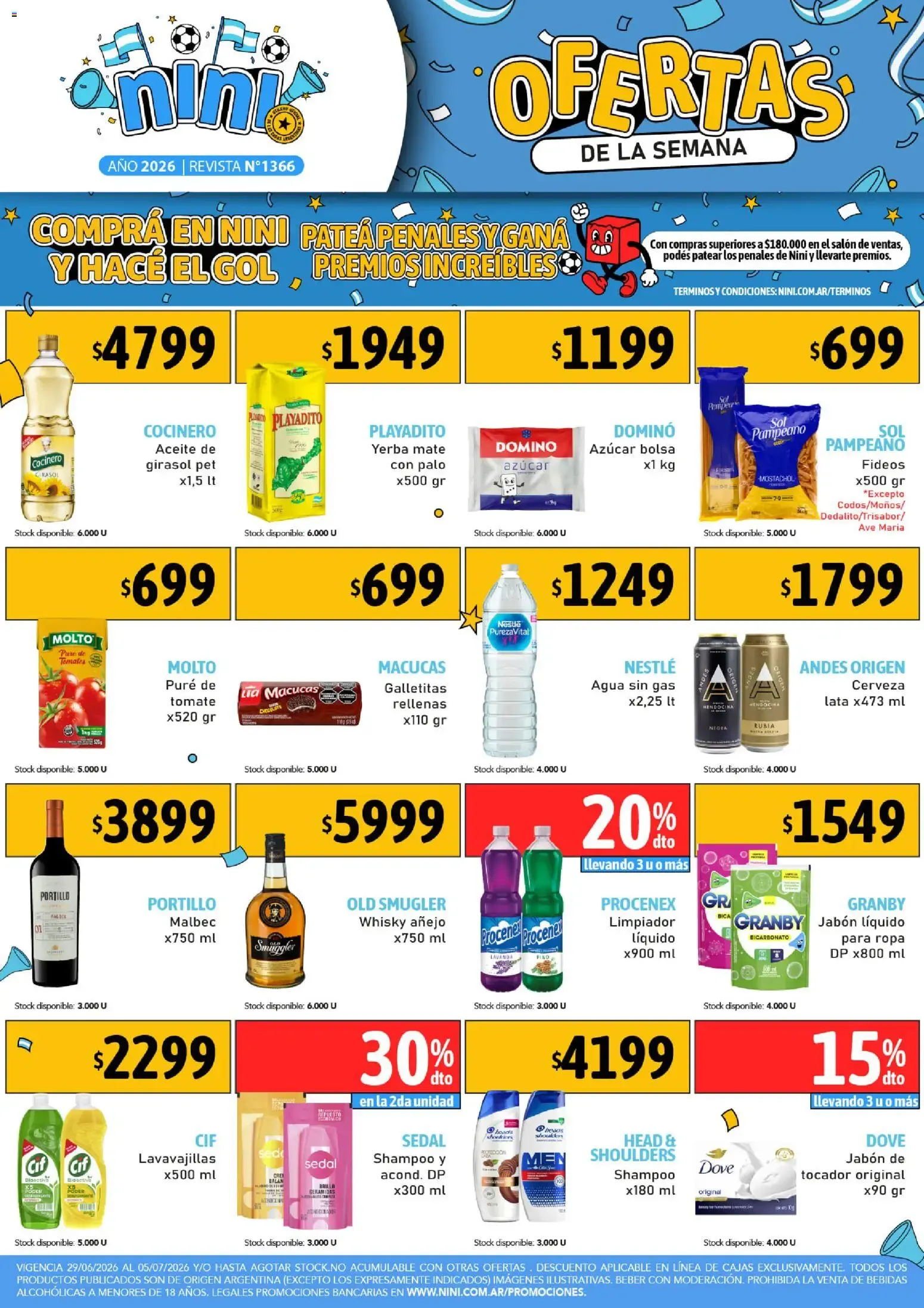 Ofertas de NINI Mayorista ofertas del 29/06/2026 - 05/07/2026 29 de junio al 5 de julio 2026 - Página 1 del catálogo