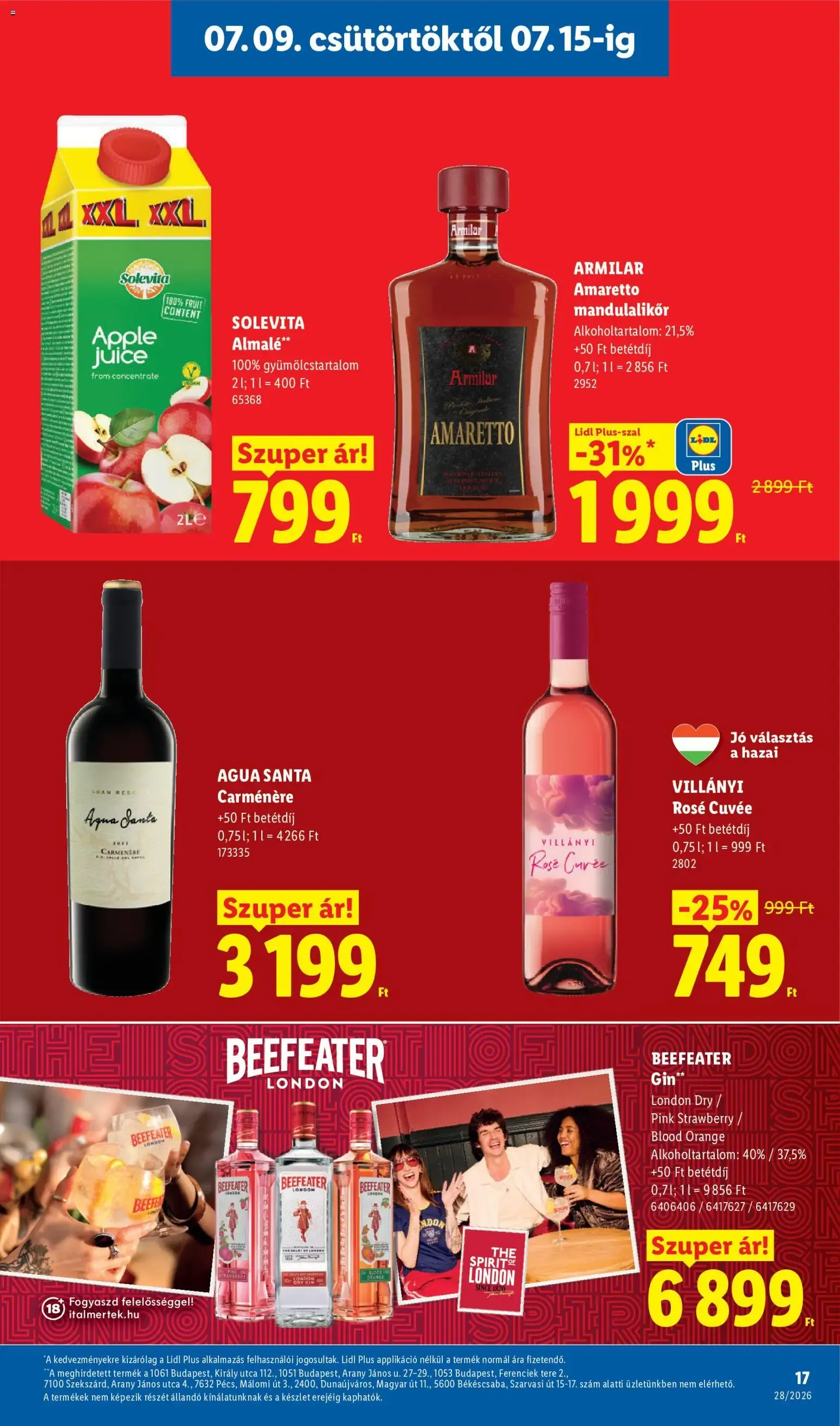 Katalógus Lidl akciós újság - 2026.07.09. -tól/töl > akció, lapozható szórólap 🛍️ július 9.-tól július 15.-ig 2026. - Oldal 17