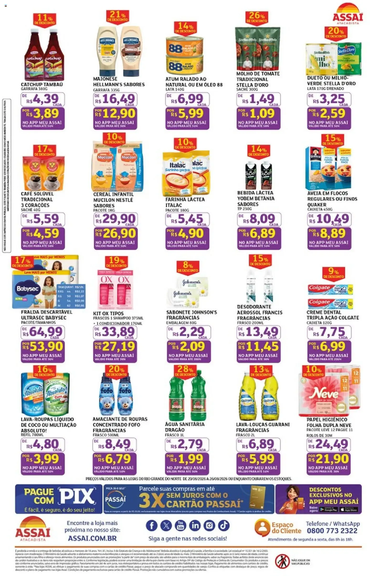 Encarte de Especial App Meu Assaí: Ofertas com Descontos Imperdíveis 20 de agosto até 26 de agosto 2026 - Pagina 2