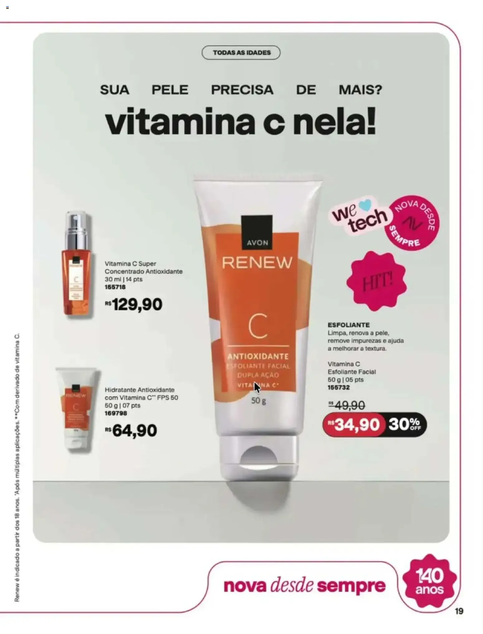 Encarte de Revista Avon - Chegou Renew Menopro - Ciclo 16/2026 12 de outubro até 2 de novembro 2026 - Pagina 19