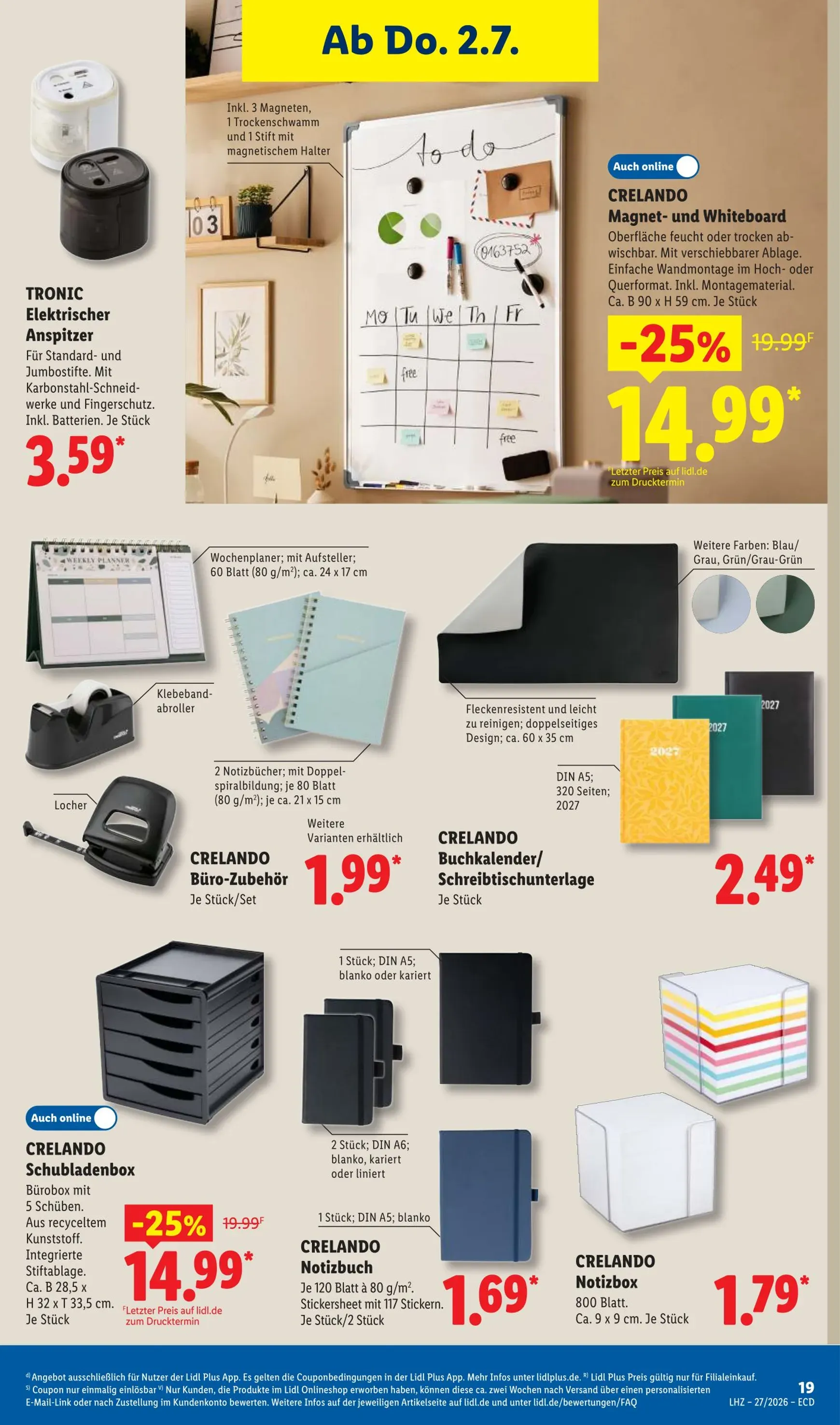 Lidl - Angebot der Woche Prospekt – von Montag 29.06.2026 bis Samstag 04.07.2026 von 29. Juni bis 4. Juli 2026 - Prospekt seite 15