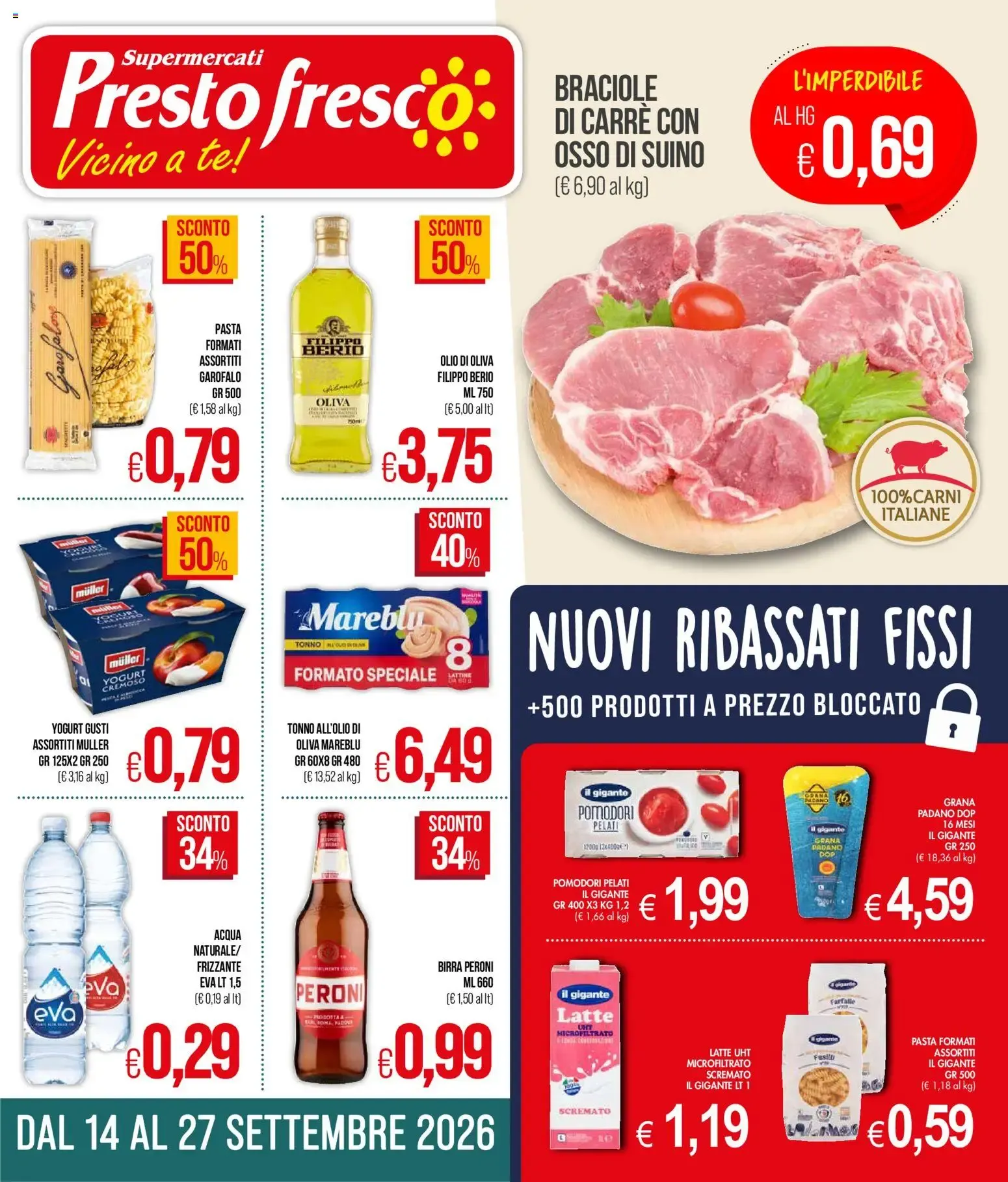 Presto Fresco volantino dal 14/09/2026 - online Offerte da 14 settembre a 27 settembre di 2026 - Pagina del volantino 1