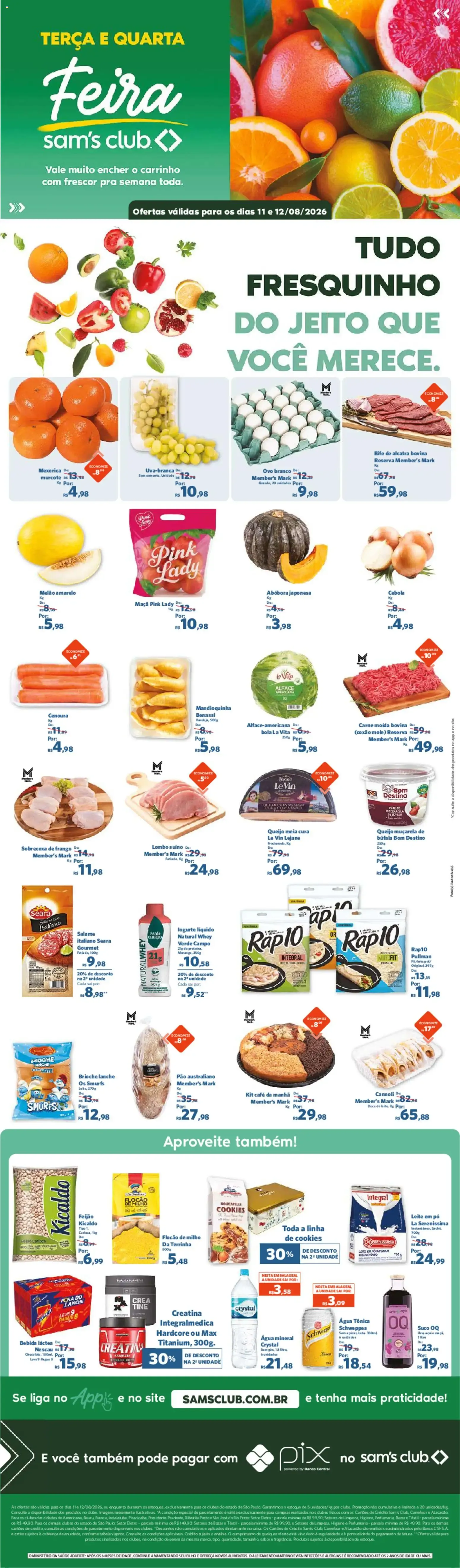Encarte de Sam's Club - Ofertas da semana de 11/08/2026 | Promoções Online 11 de agosto até 12 de agosto 2026 - Pagina 1