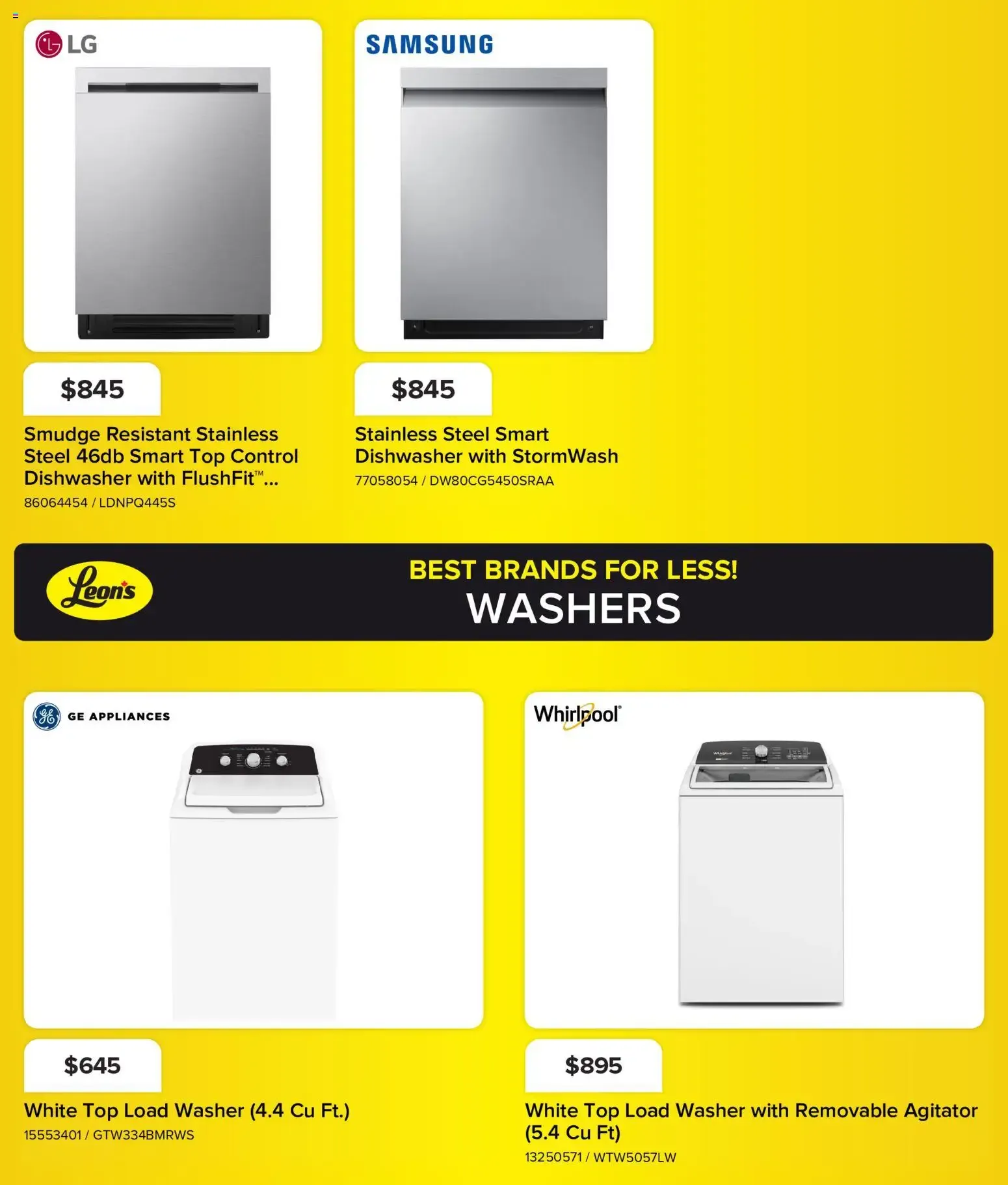 Leon's - BBFL appliances from Sep 3, 2026 > weekly specials & deals from September 3 to September 9 2026 - flyer page 7