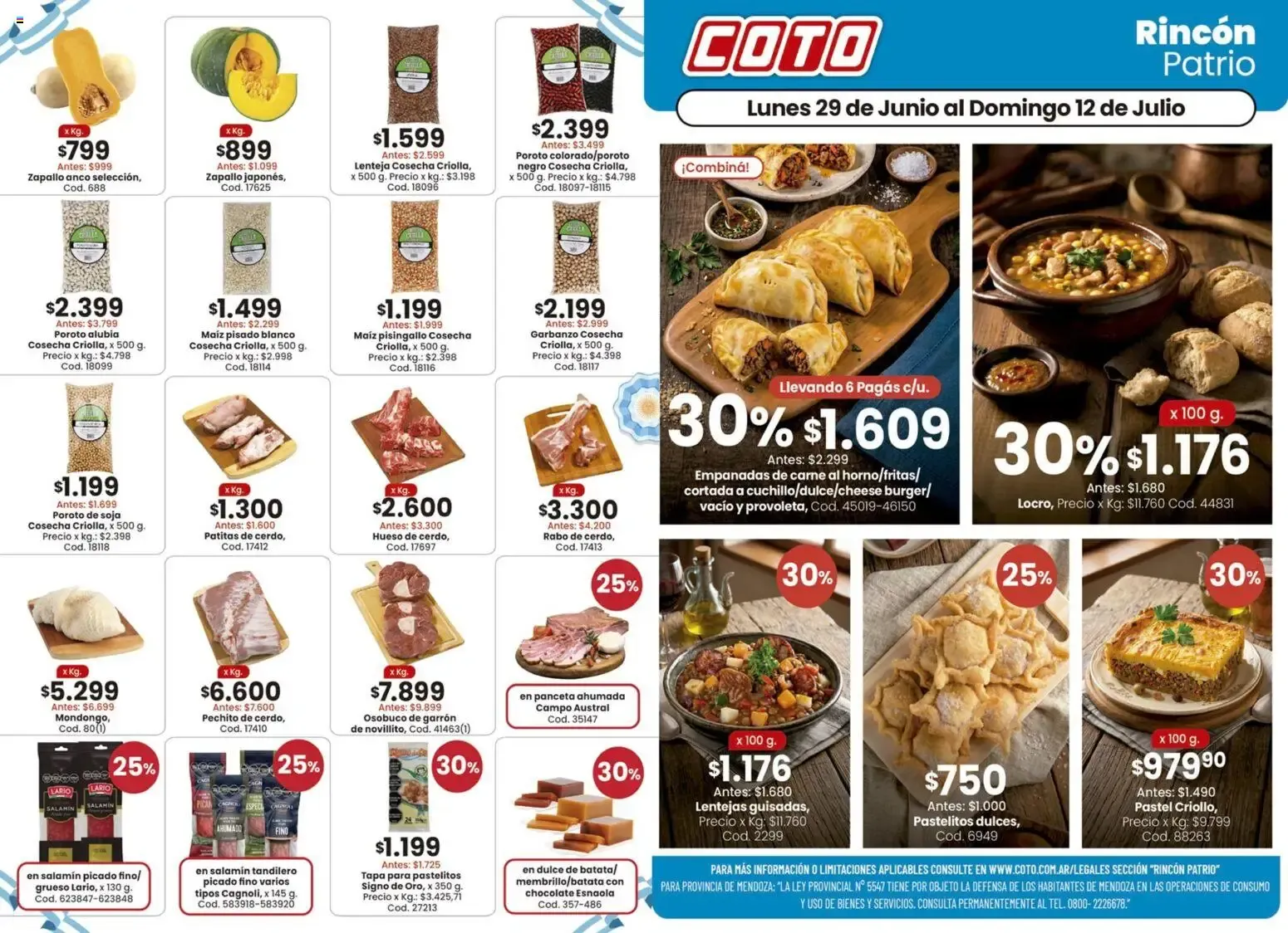 Ofertas de Coto - Rincon Patrio || del 29/06/2026 - 12/07/2026 || Descuentos 29 de junio al 12 de julio 2026 - Página 1 del catálogo