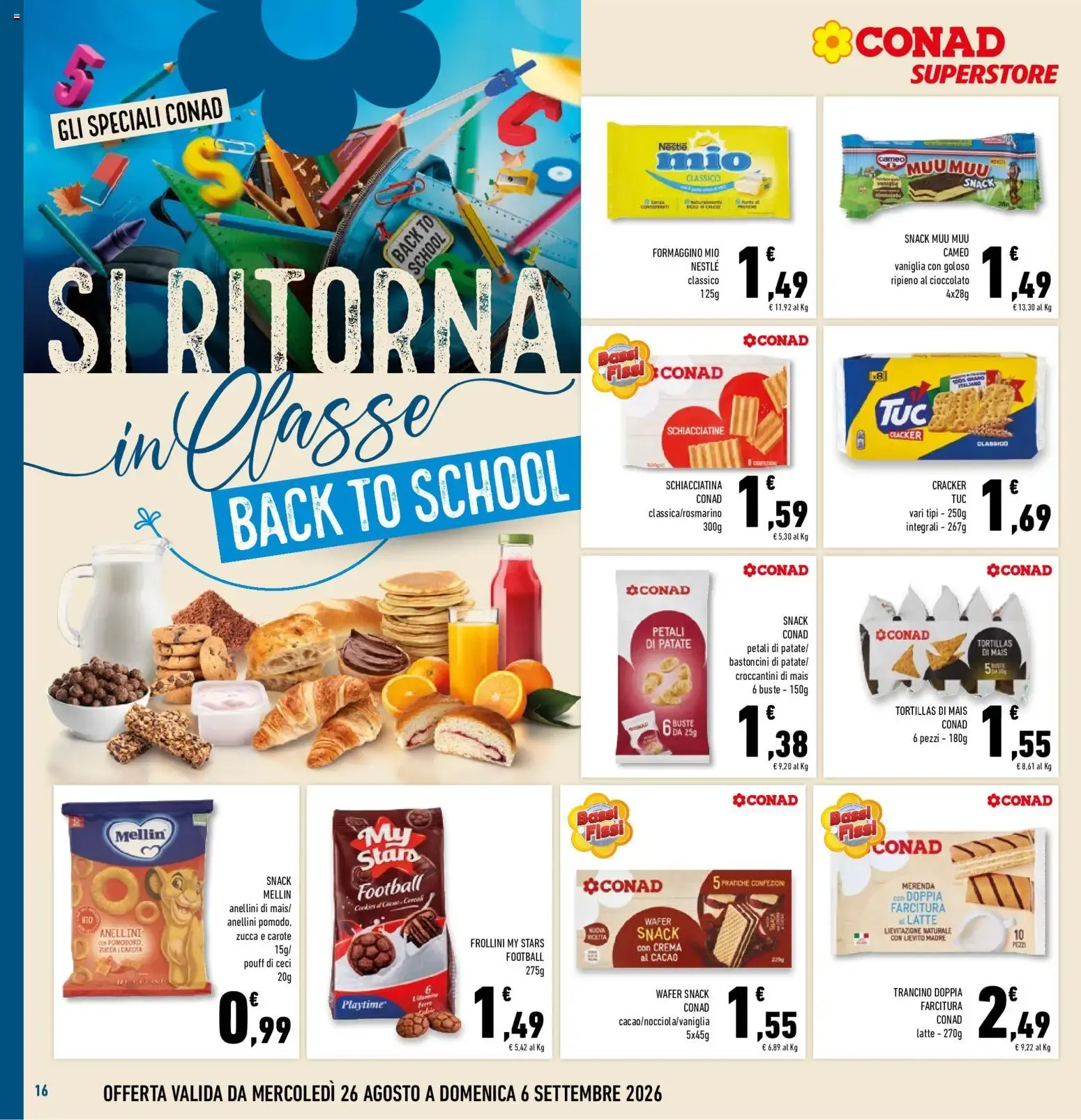 Volantino Conad dal 26/08/2026 > Anteprima da 26 agosto a 6 settembre di 2026 - Pagina del volantino 16