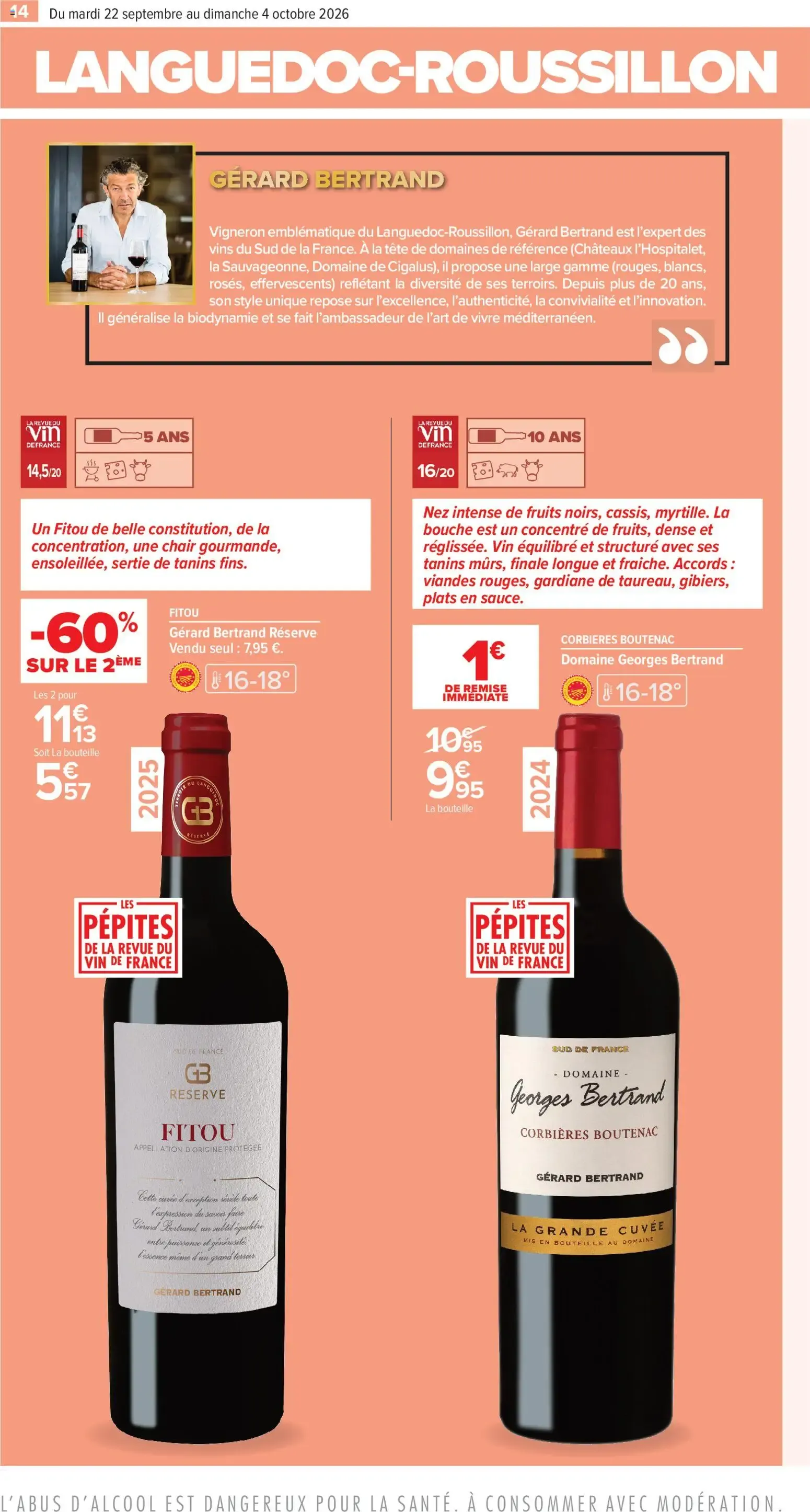 Carrefour contact Foire aux Vins: Le goût des bons plans du 22 septembre au 4 octobre 2026 - Catalogue page 14