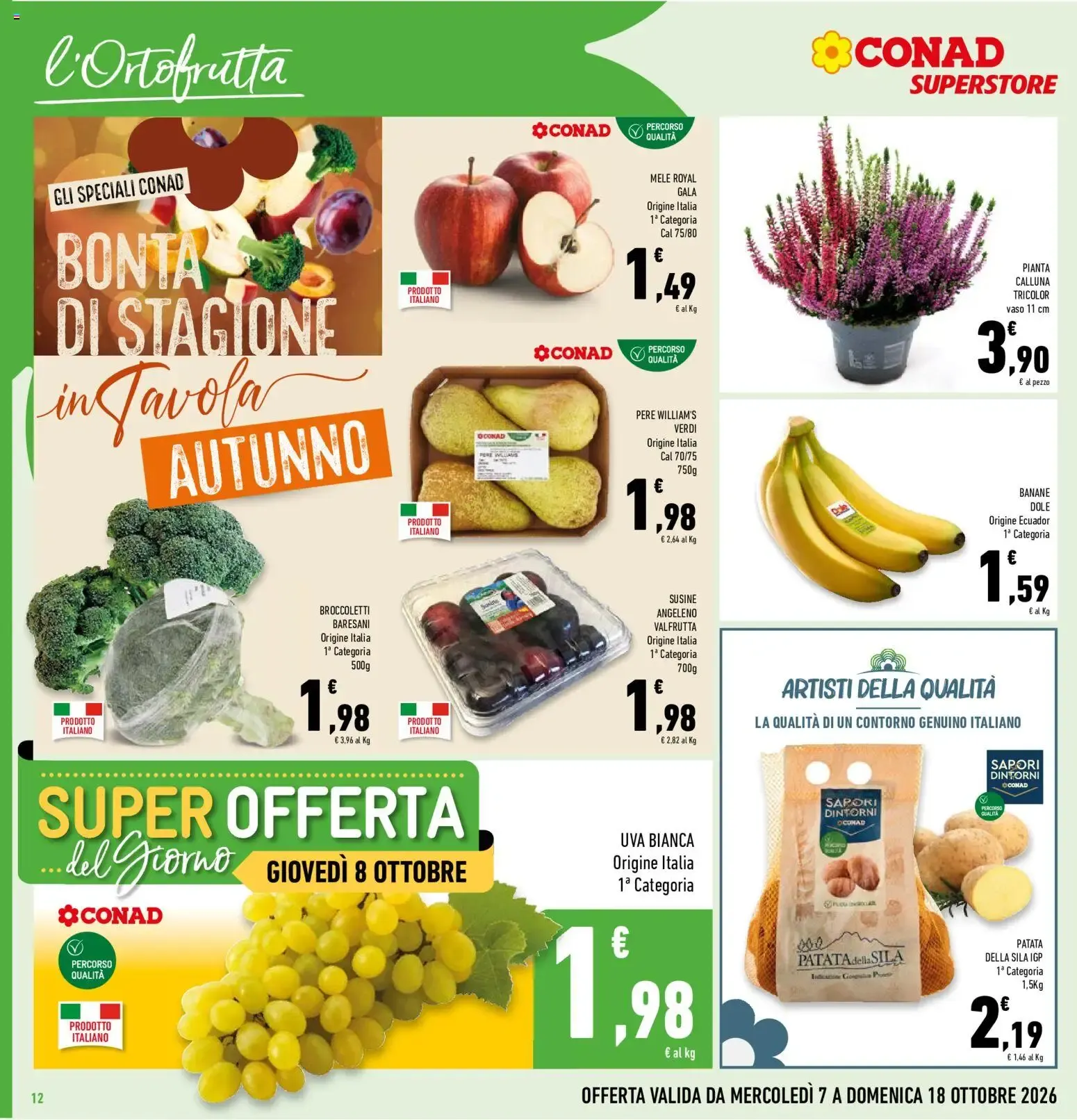 Anteprima volantino Conad dal 07/10/2026 prossima settimana da 7 ottobre a 18 ottobre di 2026 - Pagina del volantino 12