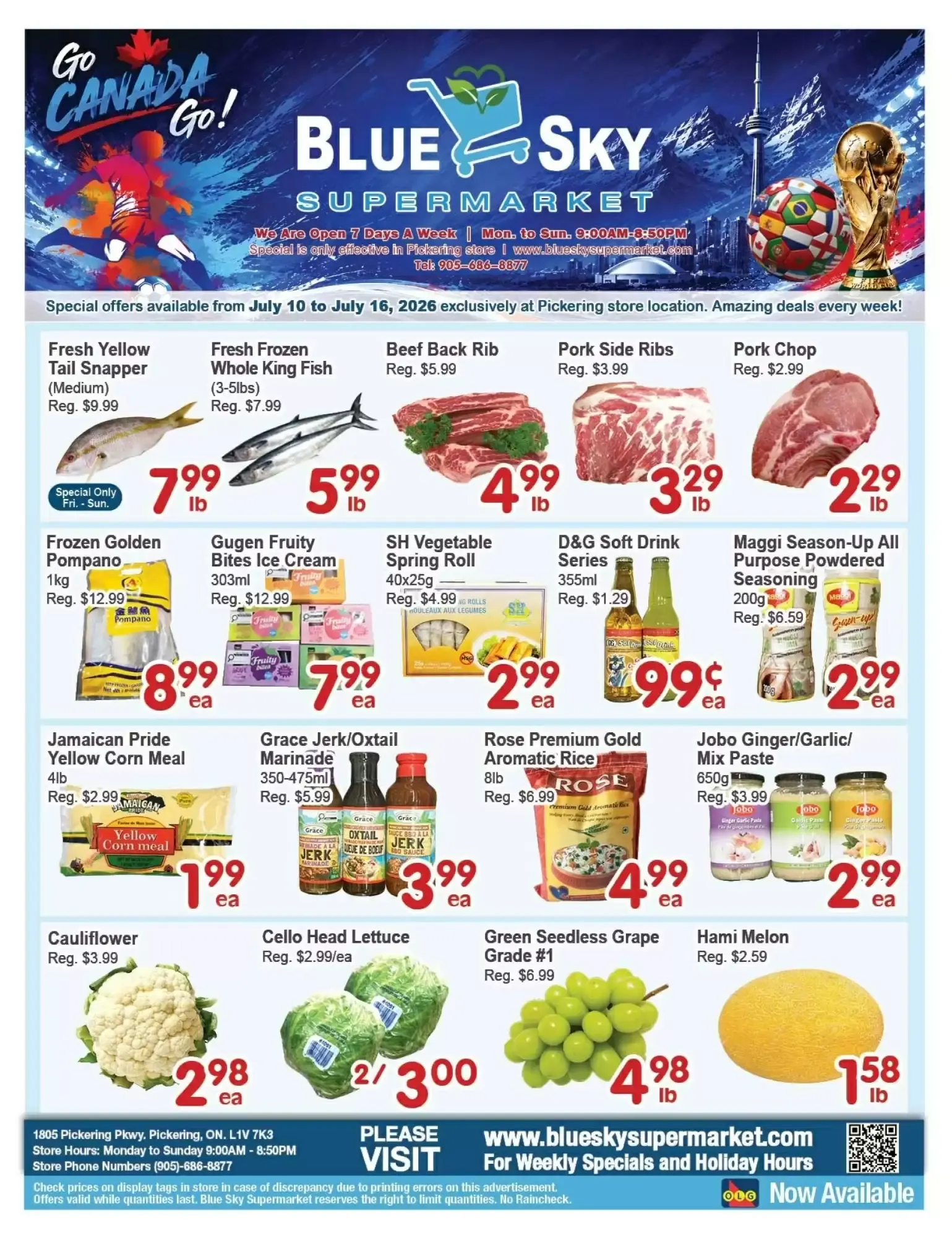 Blue Sky Supermarket flyer week 28 from July 10 to July 16 2026 - flyer page 1