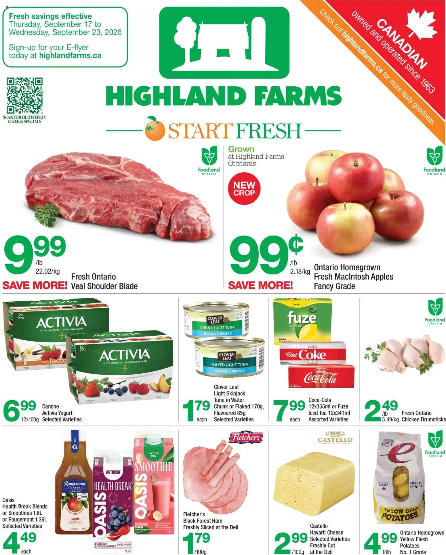 Highland Farms weekly flyer / circulaire from Sep 17, 2026 > weekly specials & deals from September 17 to September 23 2026 - flyer page 1