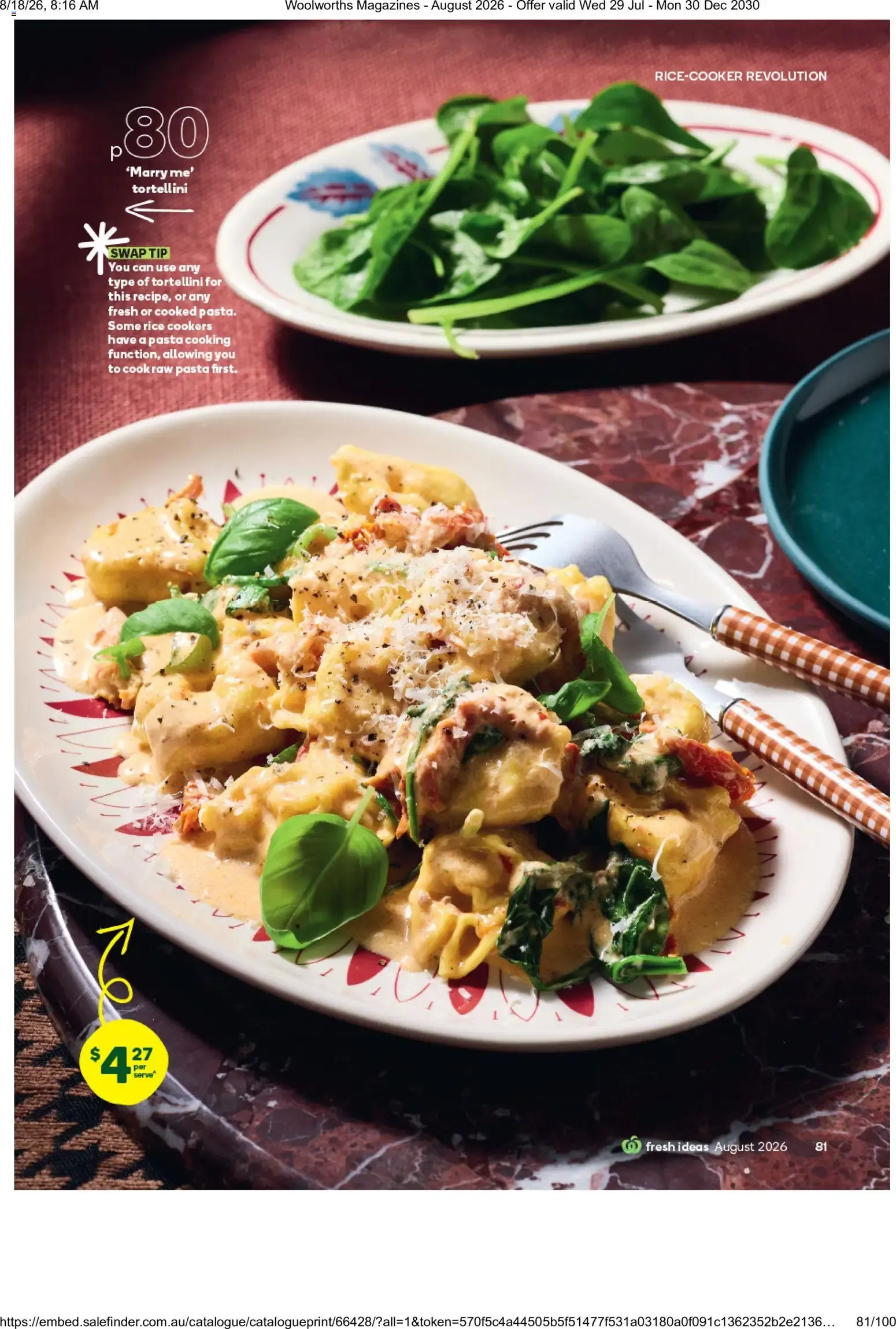 Woolworths Fresh Ideas - August 2026 - Catalogue valid from 29 July to 30 December 2030 - page 81