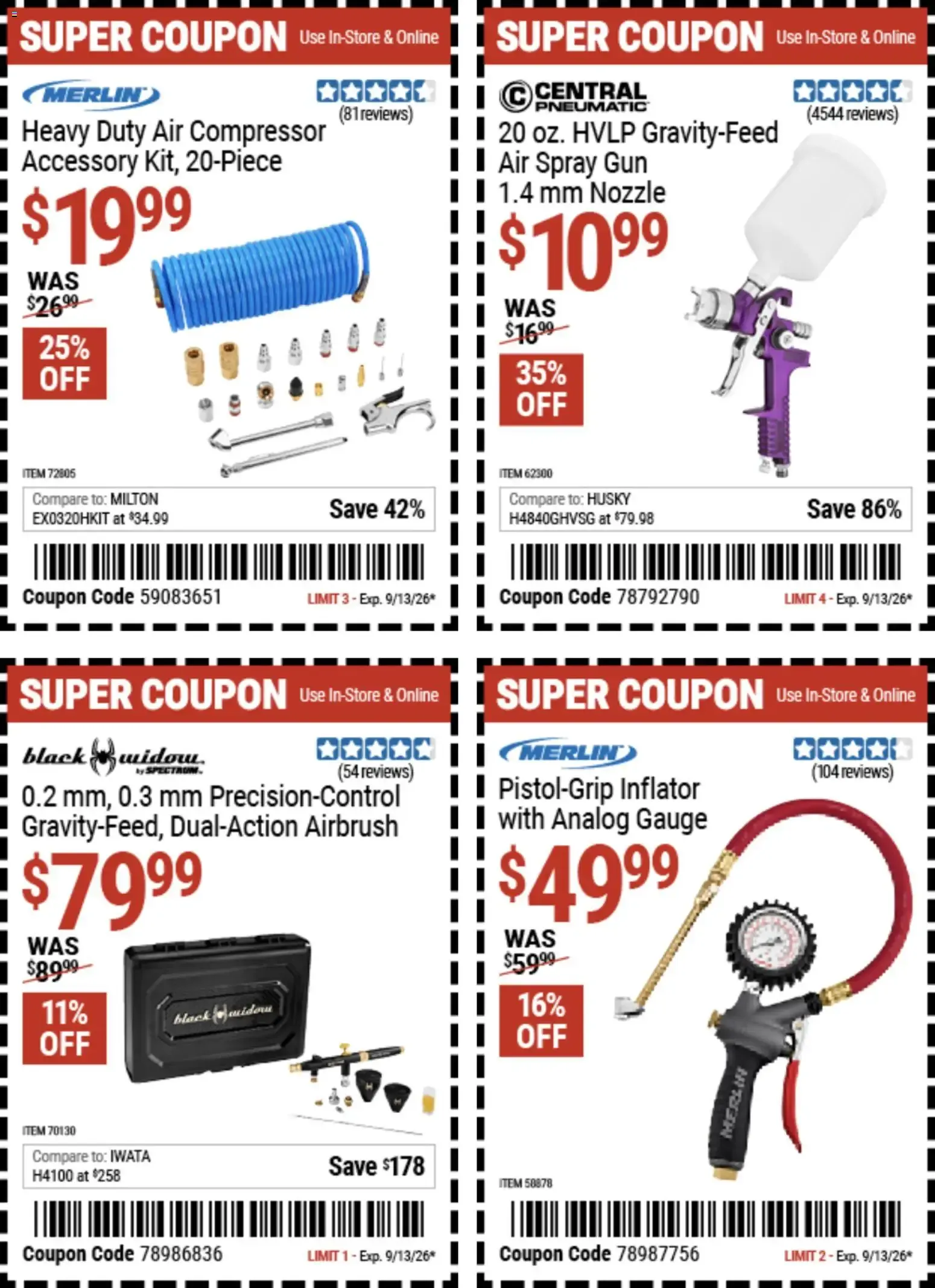 Weekly promotion Harbor Freight Coupon Deals spanning from August 31 to September 13 2026 - Page 9 for Catalogue 365