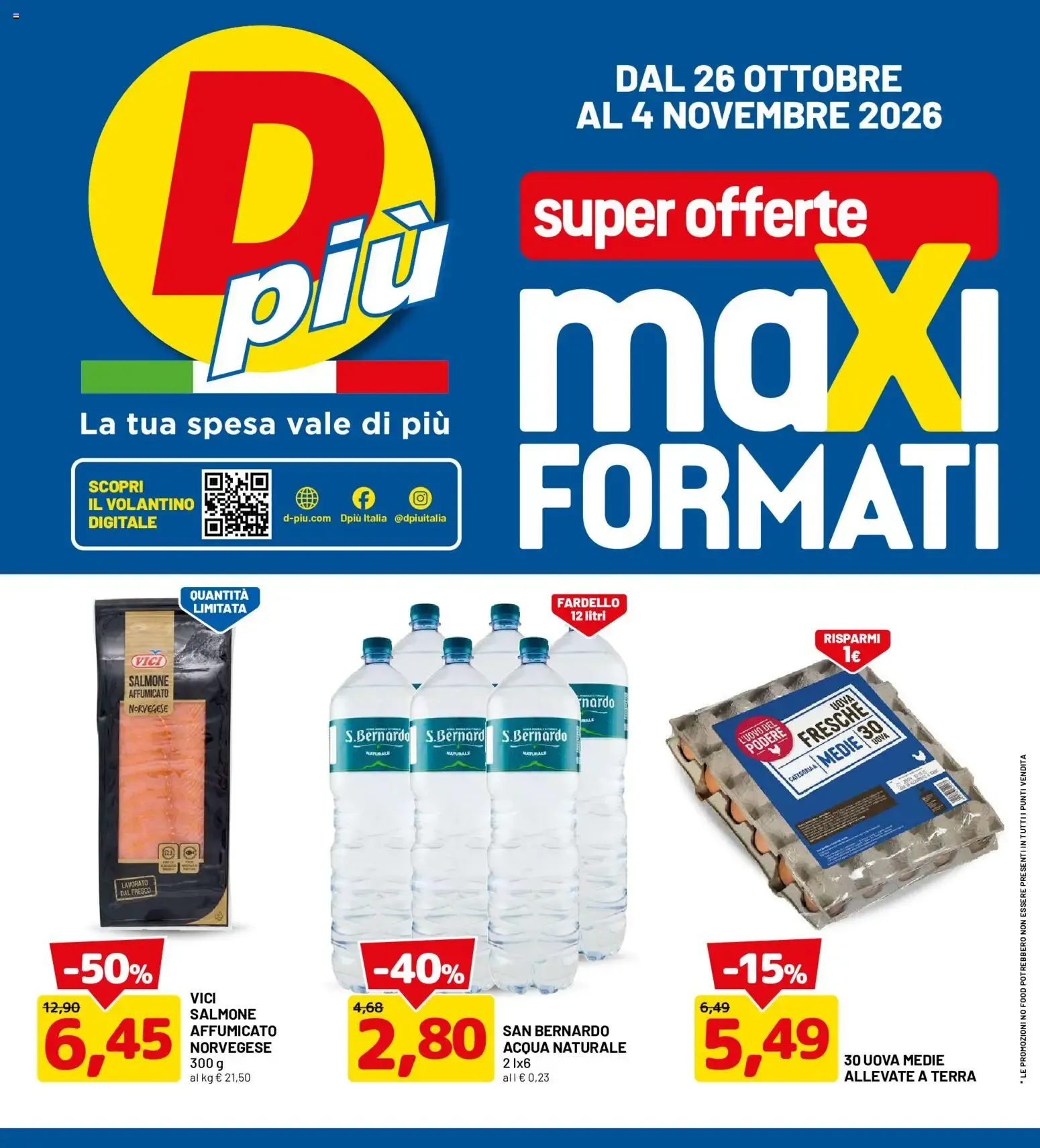 D Più Super Offerte Maxi Formati da 26 ottobre a 4 novembre di 2026 - Pagina del volantino 1