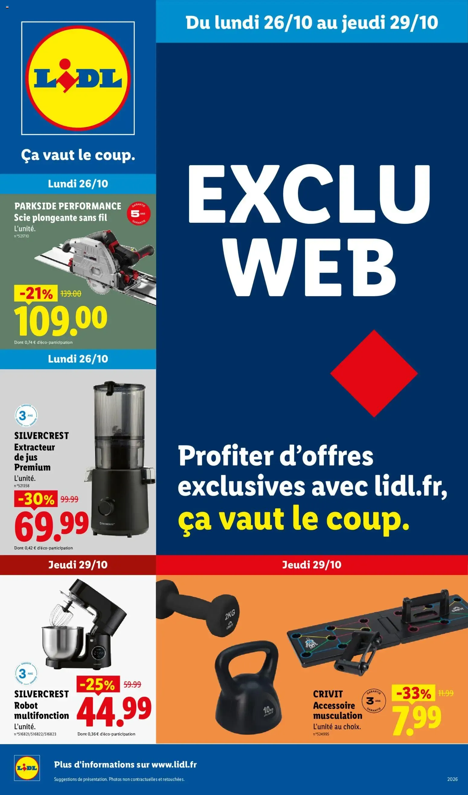 Brochure Lidl - Exclusividades Web du 26 octobre au 29 octobre 2026 - Catalogue page 1