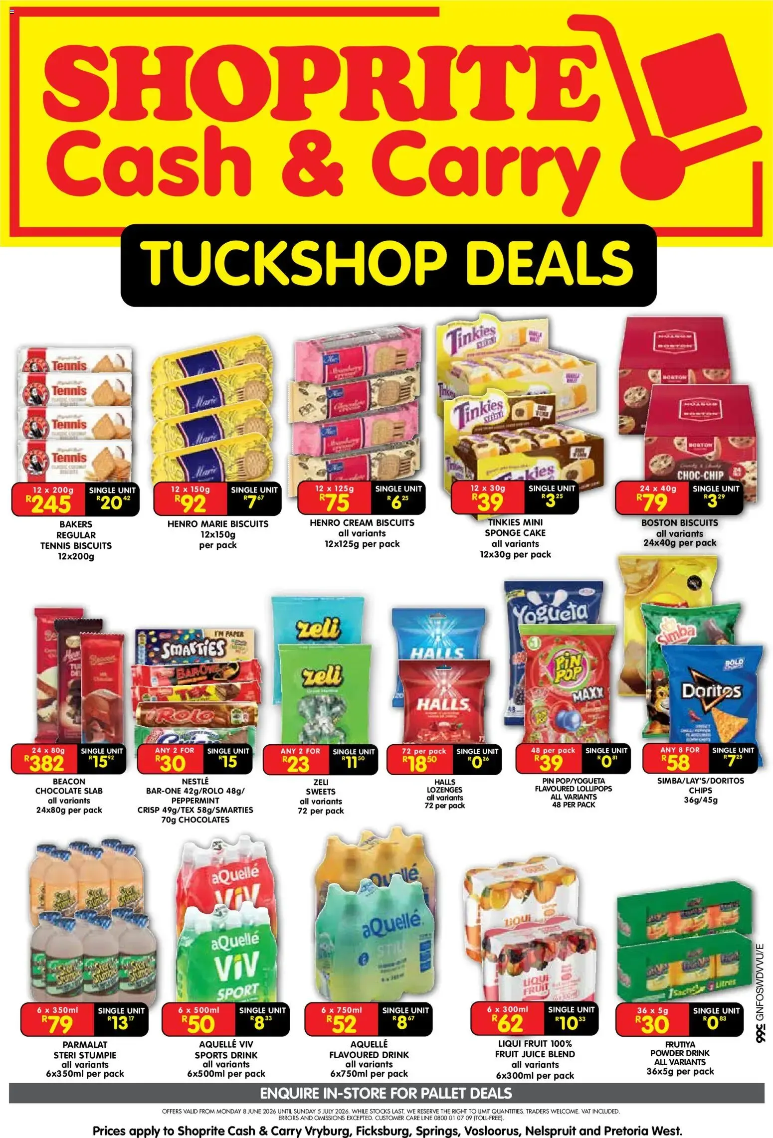 Shoprite - Gauteng - Cash & Carry Tuckshop Deals Exclusive (08/06/2026 - 05/07/2026) → Online Catalogue from 8 June to 5 July 2026 - Catalogue Page 1