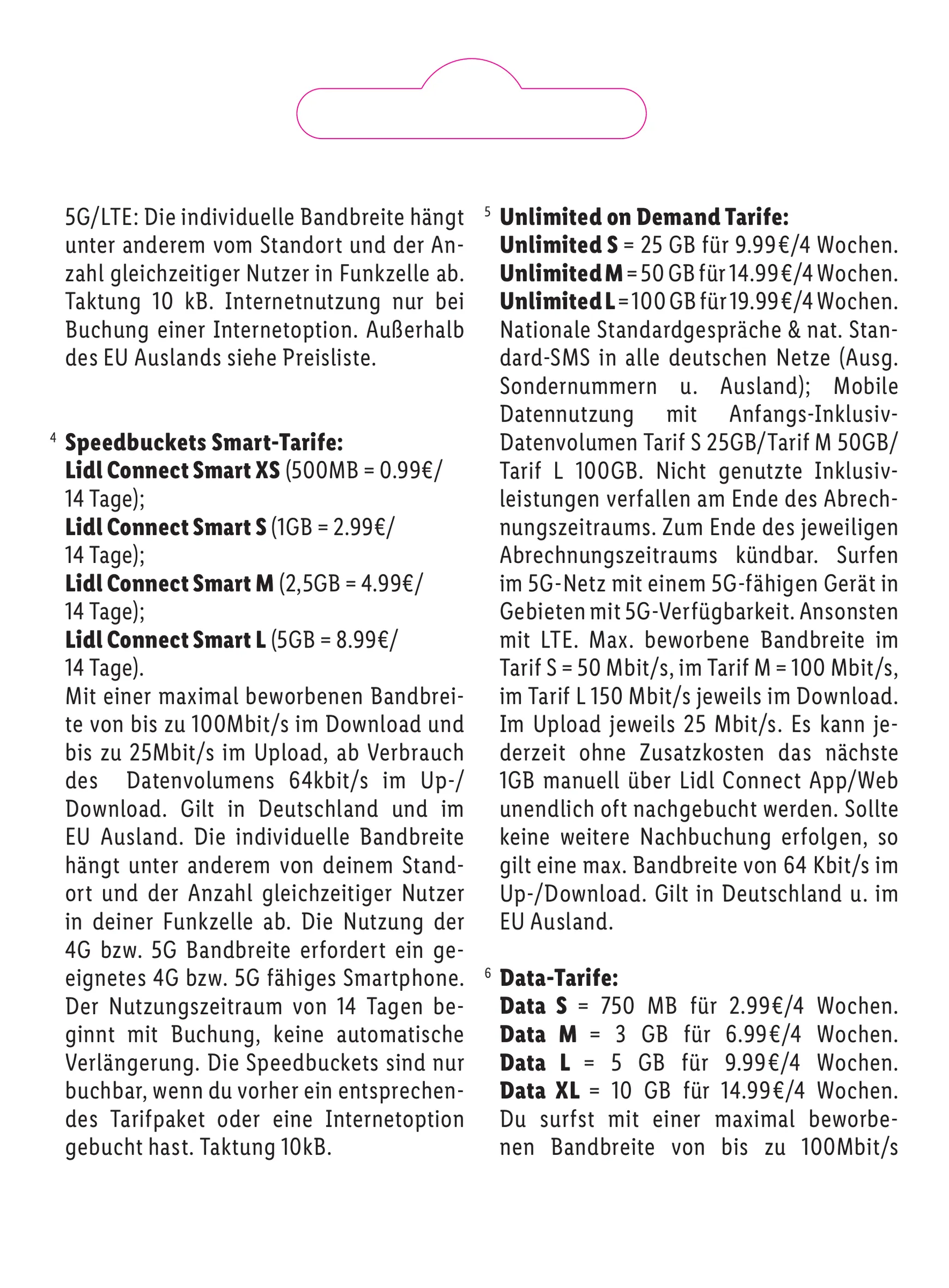 Lidl - Tarif Übersicht Prospekt – von Donnerstag 16.07.2026 bis Montag 31.08.2026 von 1. Oktober bis 31. August 2026 - Prospekt seite 19