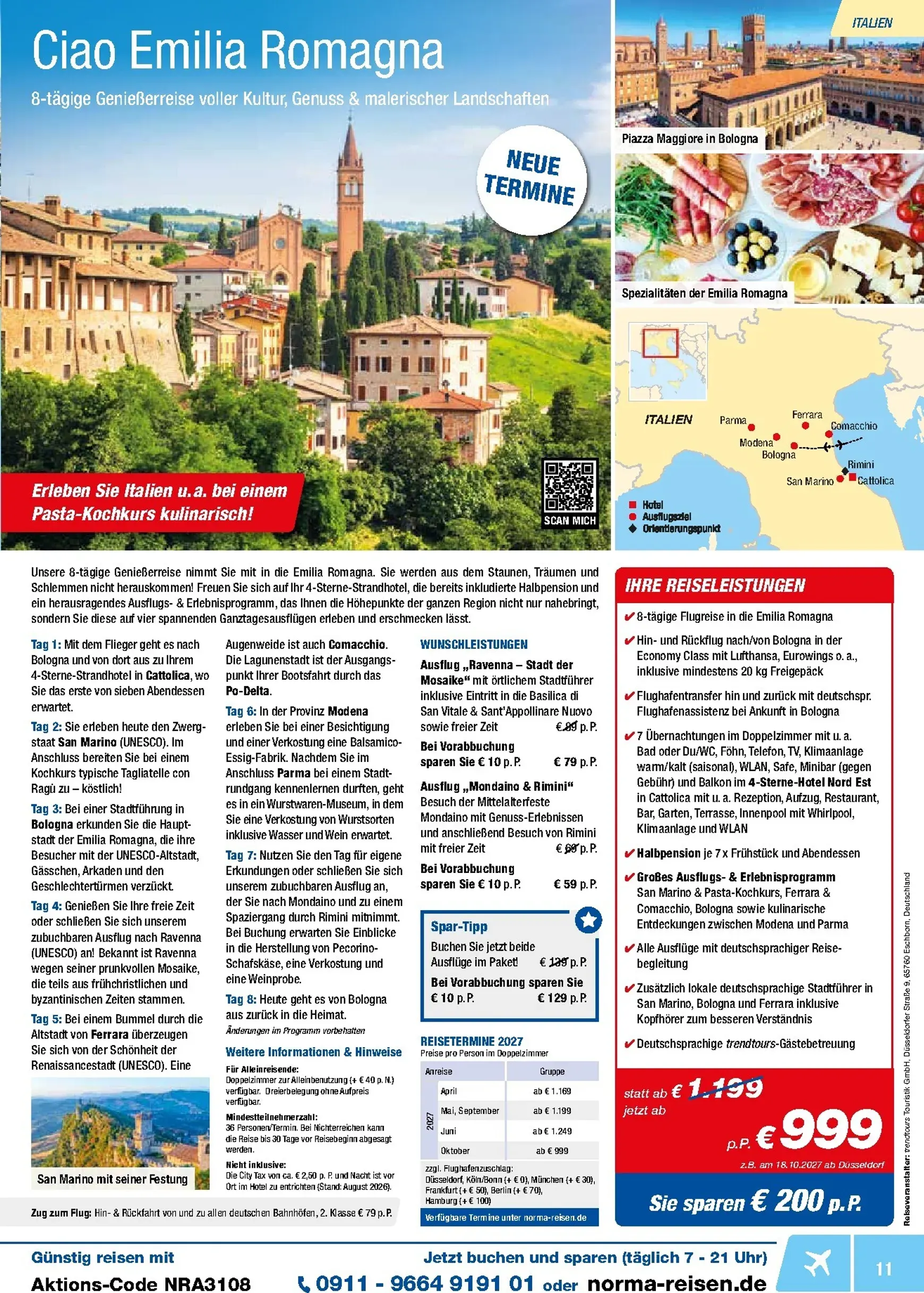 Norma - Reisen Prospekt – von Samstag 01.08.2026 bis Montag 31.08.2026 von 1. August bis 31. August 2026 - Prospekt seite 11
