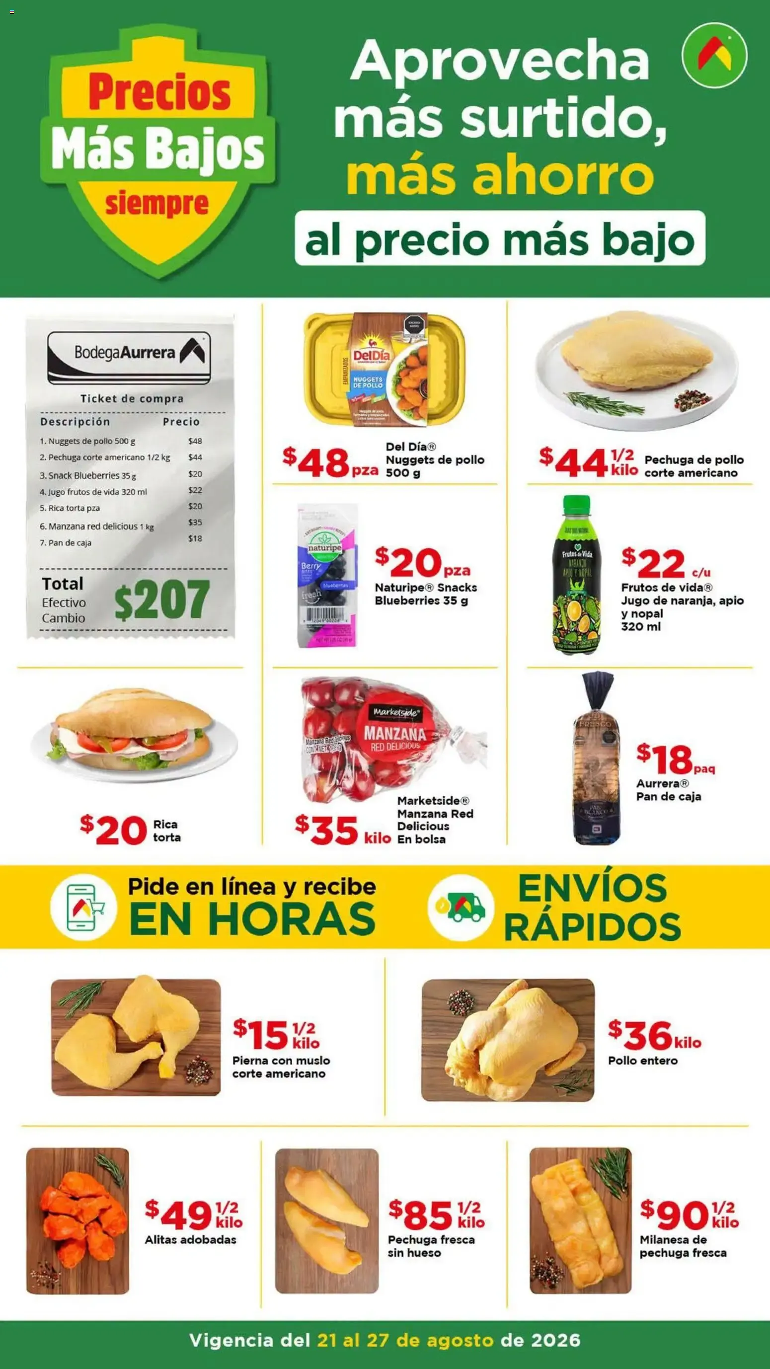 Catálogo de Bodega Aurrerá folleto Aprovecha más surtido (21/08/2026 - 27/08/2026) - catálogo en línea 21 de agosto al 27 de agosto 2026 - Pagina 1