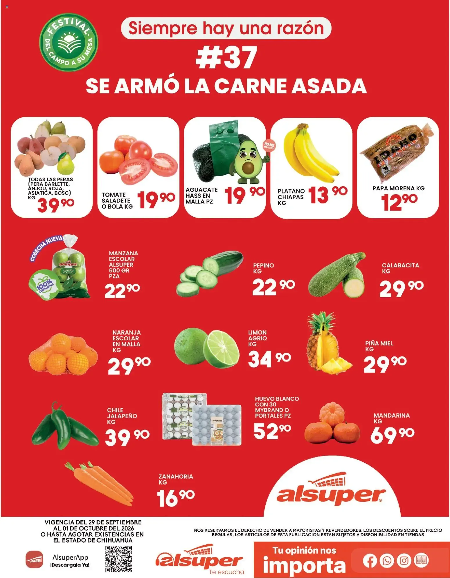 Catálogo de Alsuper: Siempre hay una razón #37 - Se Armó la Carne Asada 29 de septiembre al 1 de octubre 2026 - Pagina 1
