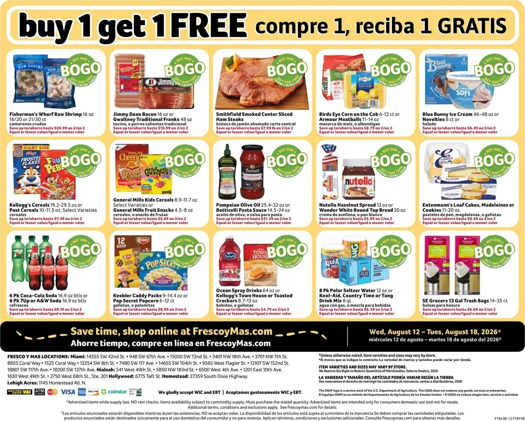 Weekly ad Current Fresco y Más leaflet valid from Wednesday 08/12/2026 to Tuesday 08/18/2026 from August 12 to August 18 2026 - Page 8