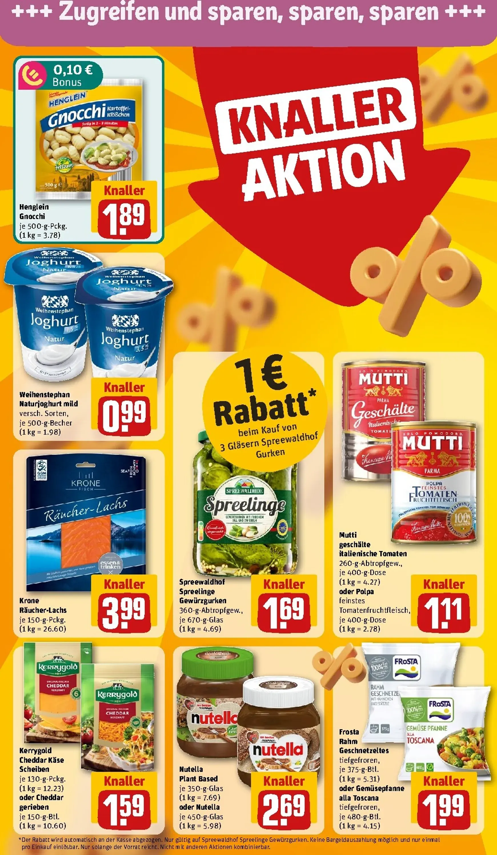 Die REWE Jubelwochen Mega Angebote, mega sparen! von 21. September bis 27. September 2026 - Prospekt seite 4