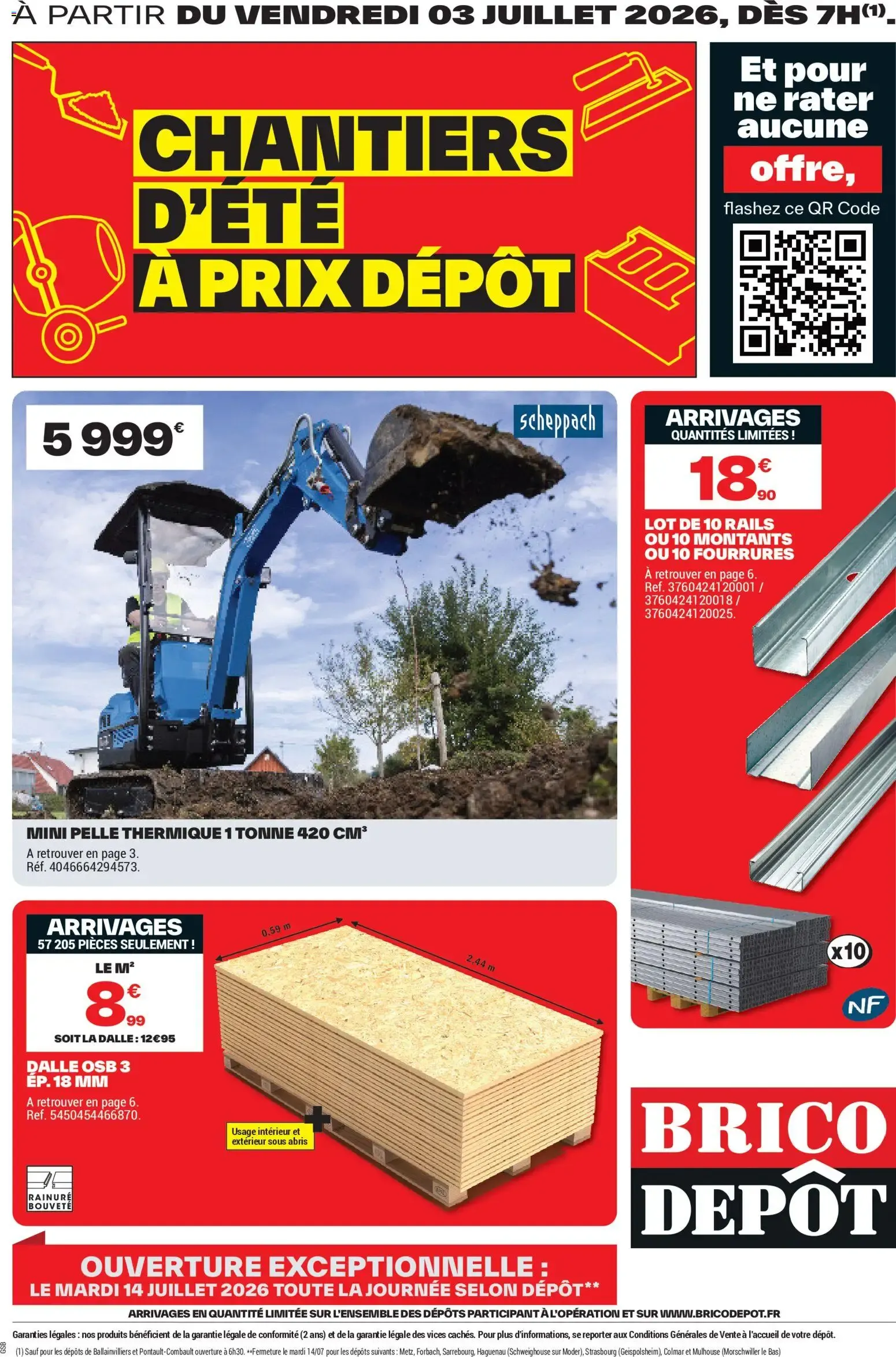 CHANTIERS D'ÉTÉ À PRIX DÉPÔT du 3 juillet au 16 juillet 2026 - Catalogue page 1