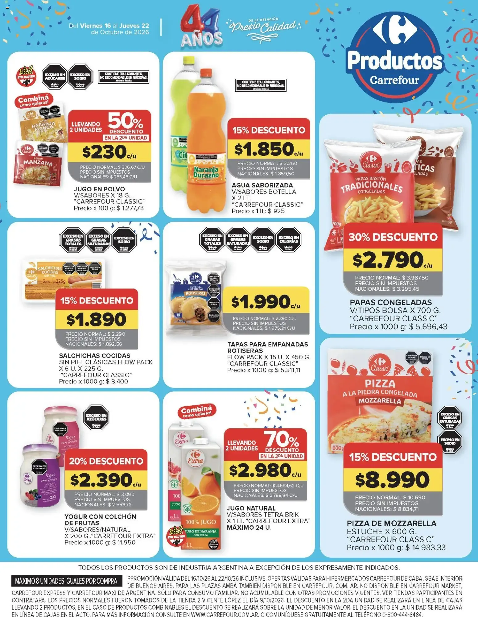 Ofertas de Carrefour: 3ra Semana de Festejos y 44 Años - Ofertas de Productos Carrefour 16 de octubre al 22 de octubre 2026 - Página 3 del catálogo