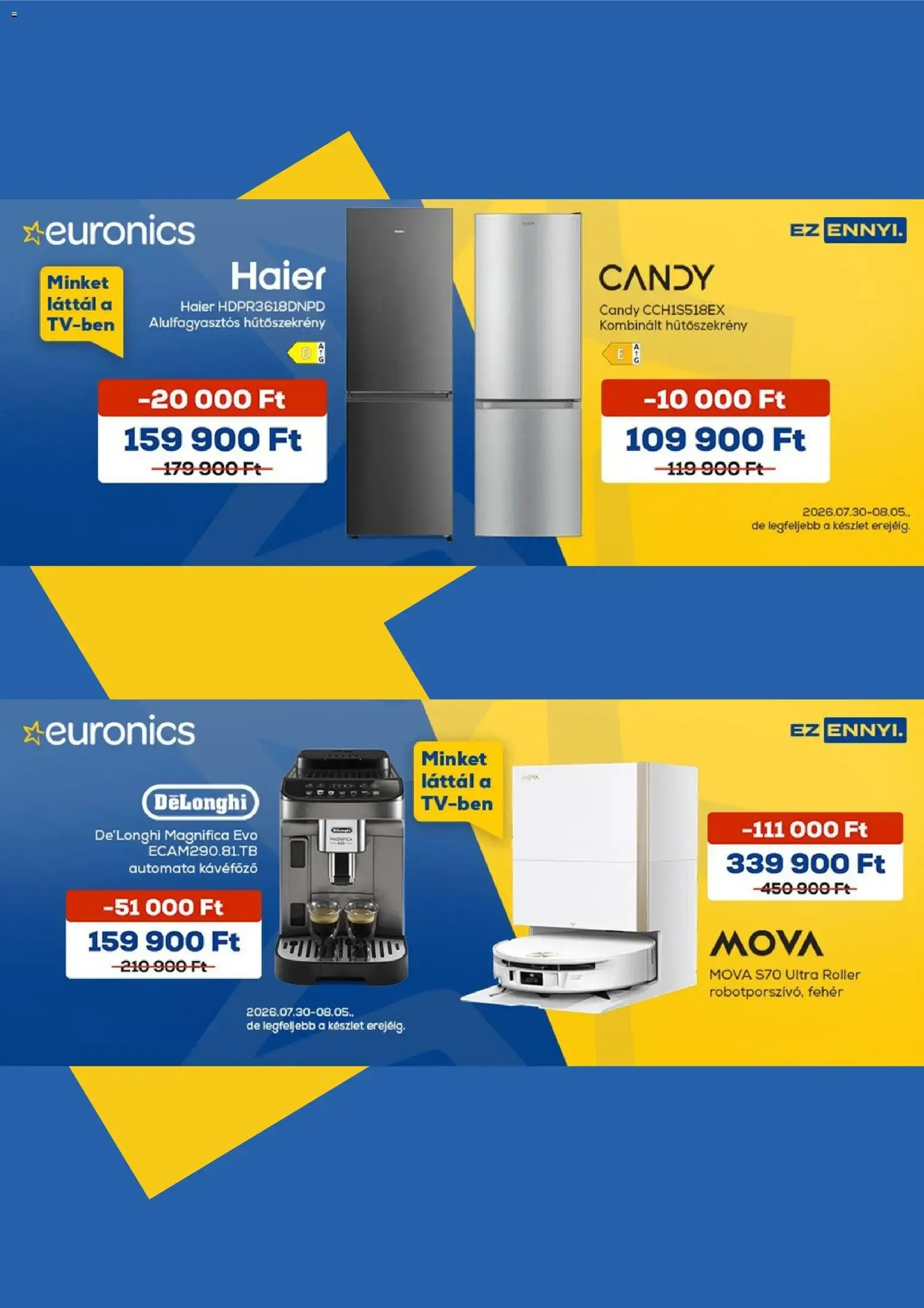 Katalógus Euronics akciós újság - 2026.07.30. -tól/töl > akció, lapozható szórólap 🛍️ július 30.-tól augusztus 5.-ig 2026. - Oldal 2