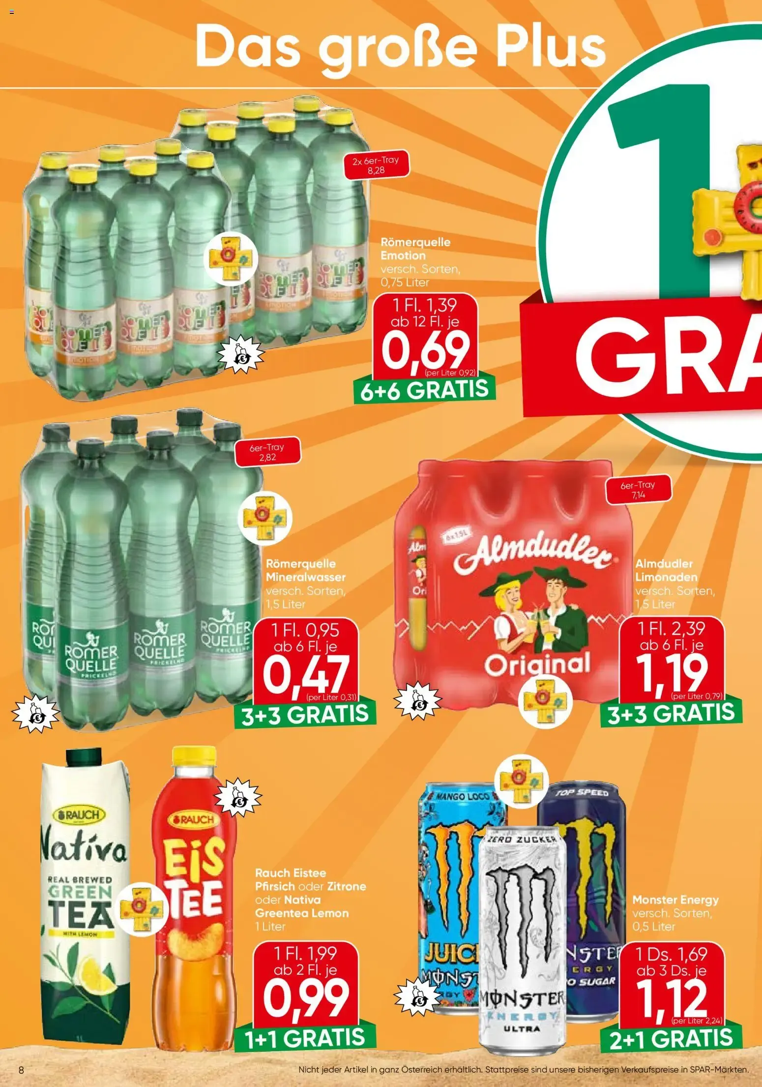 SPAR EUROSPAR INTERSPAR - SPAR - Angebote von 1. Juli bis 15. Juli 2026 - Flugblätt seite 8