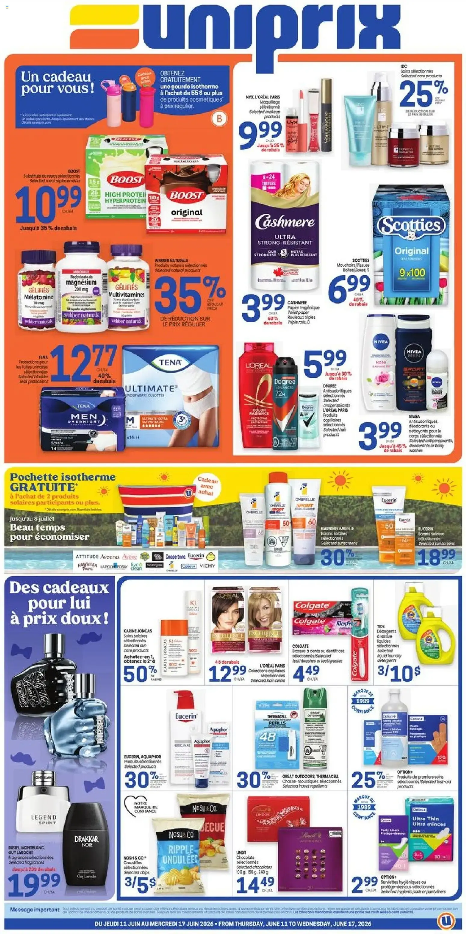 Uniprix weekly flyer / circulaire from Jun 11, 2026 > weekly specials & deals