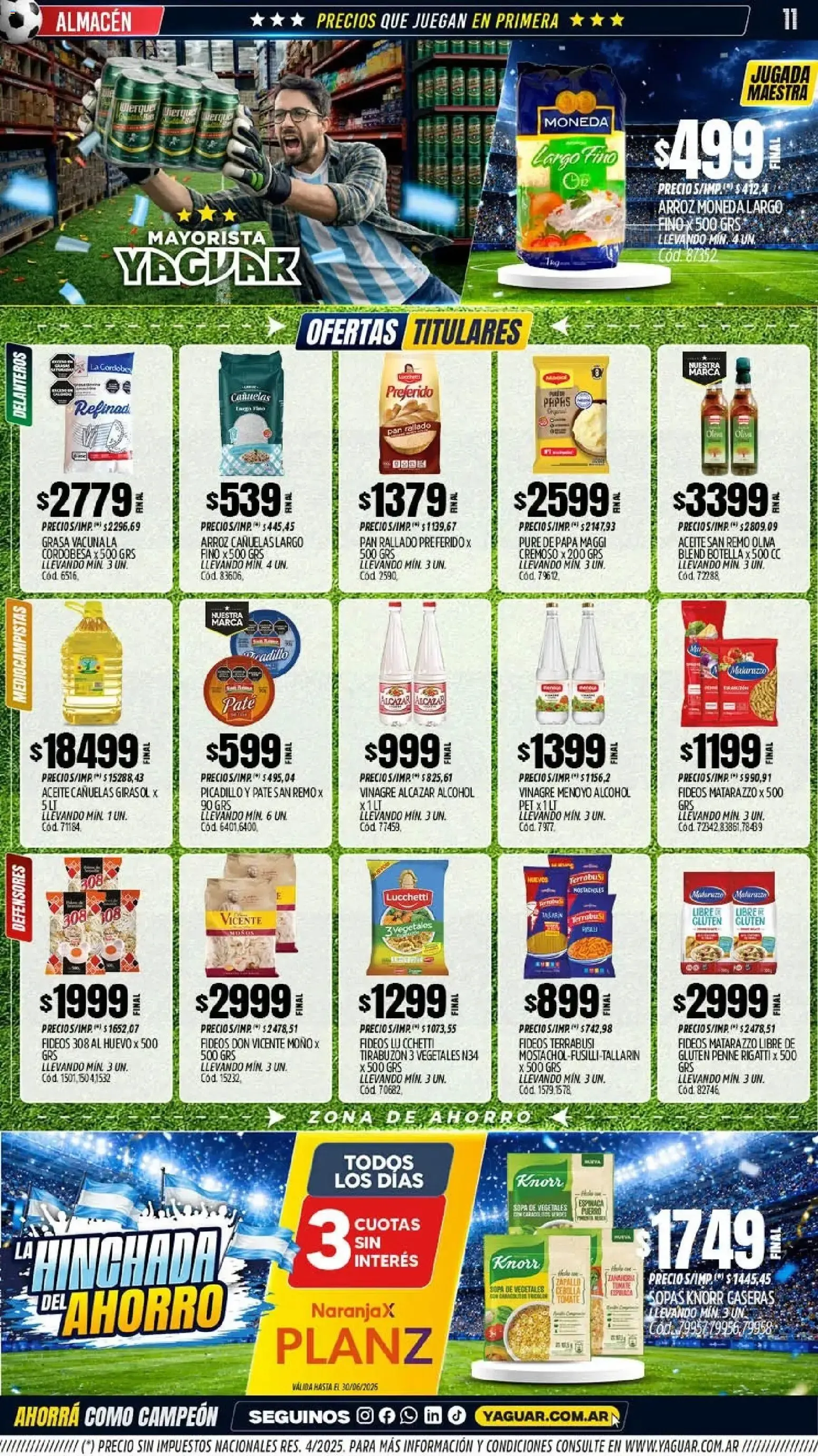 Ofertas de Mayorista Yaguar - La Hinchada del Ahorro 15 de junio al 21 de junio 2026 - Página 11 del catálogo