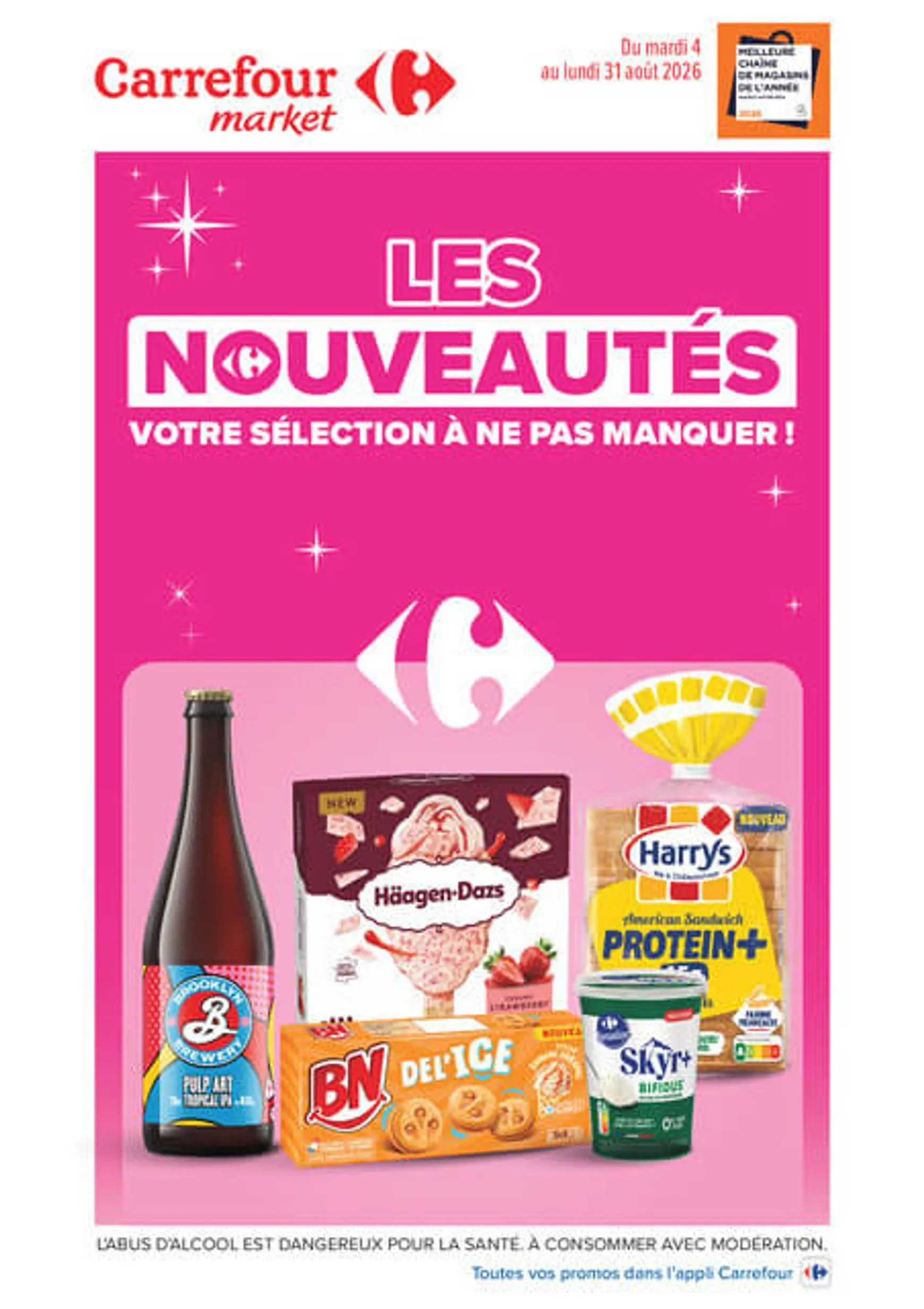 Current Carrefour Market - Les Nouveautés D'aout leaflet valid from du mardi 04/08/2026 to du lundi 31/08/2026 du 4 août au 31 août 2026 - Catalogue page 1