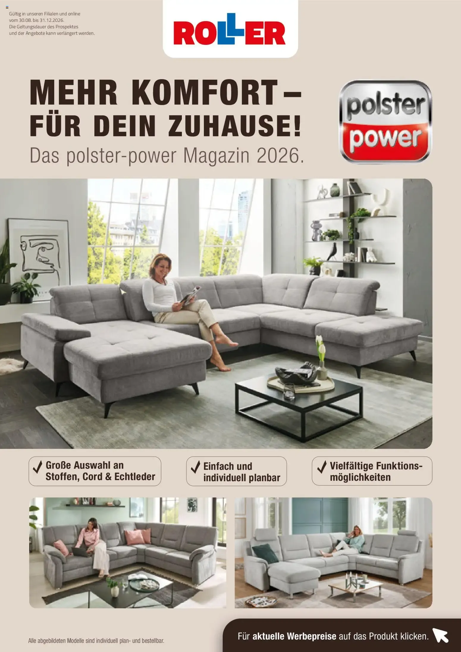 Das polster-power Magazin 2026. von 30. August bis 31. Dezember 2026 - Prospekt seite 1