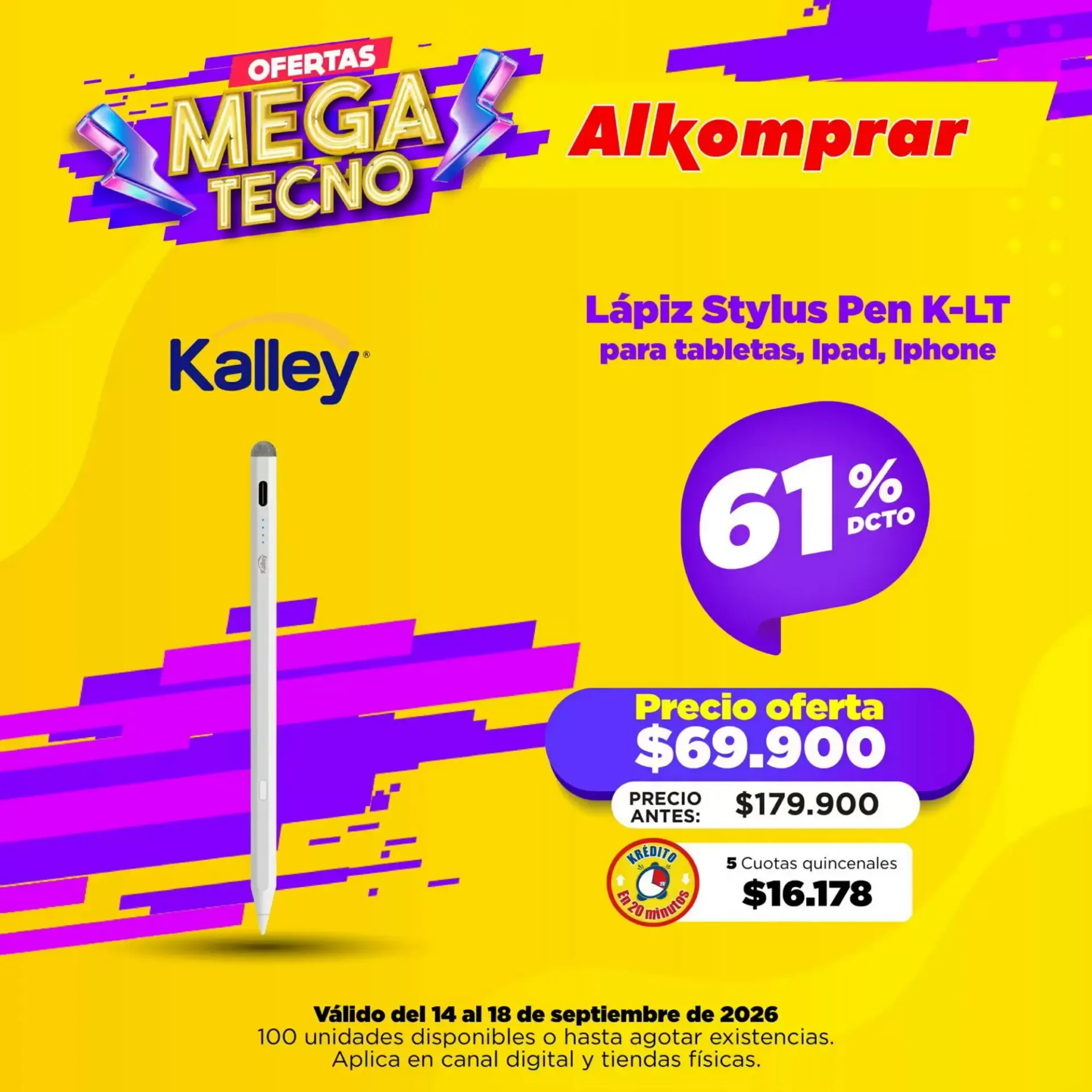 Catalogo de Ofertas Mega Tecno Alkomprar 14 de septiembre al 18 de septiembre 2026 - Pag 7