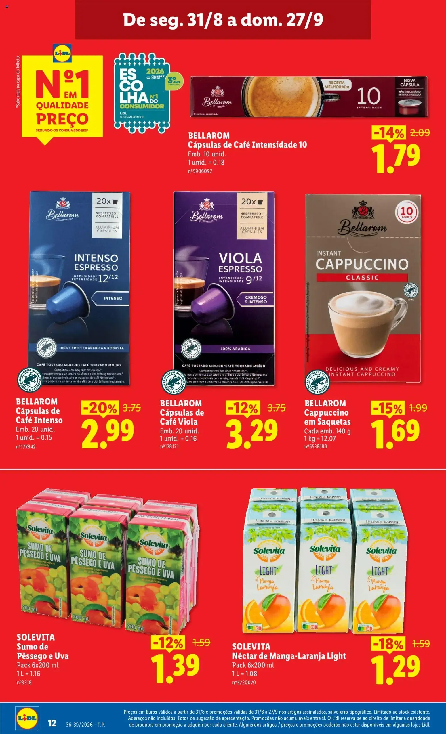 Folheto Lidl: Em setembro, baixar ainda mais os preços vale mesmo a pena. de 1 de setembro até 27 de setembro 2026 - Pagina 12