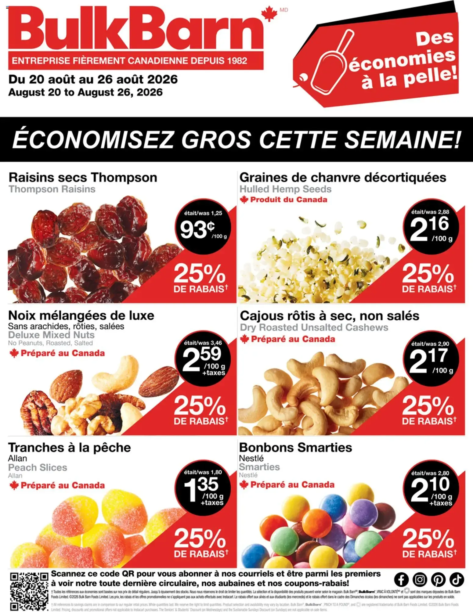 Bulk Barn - Économisez gros cette semaine! from August 20 to August 26 2026 - flyer page 1