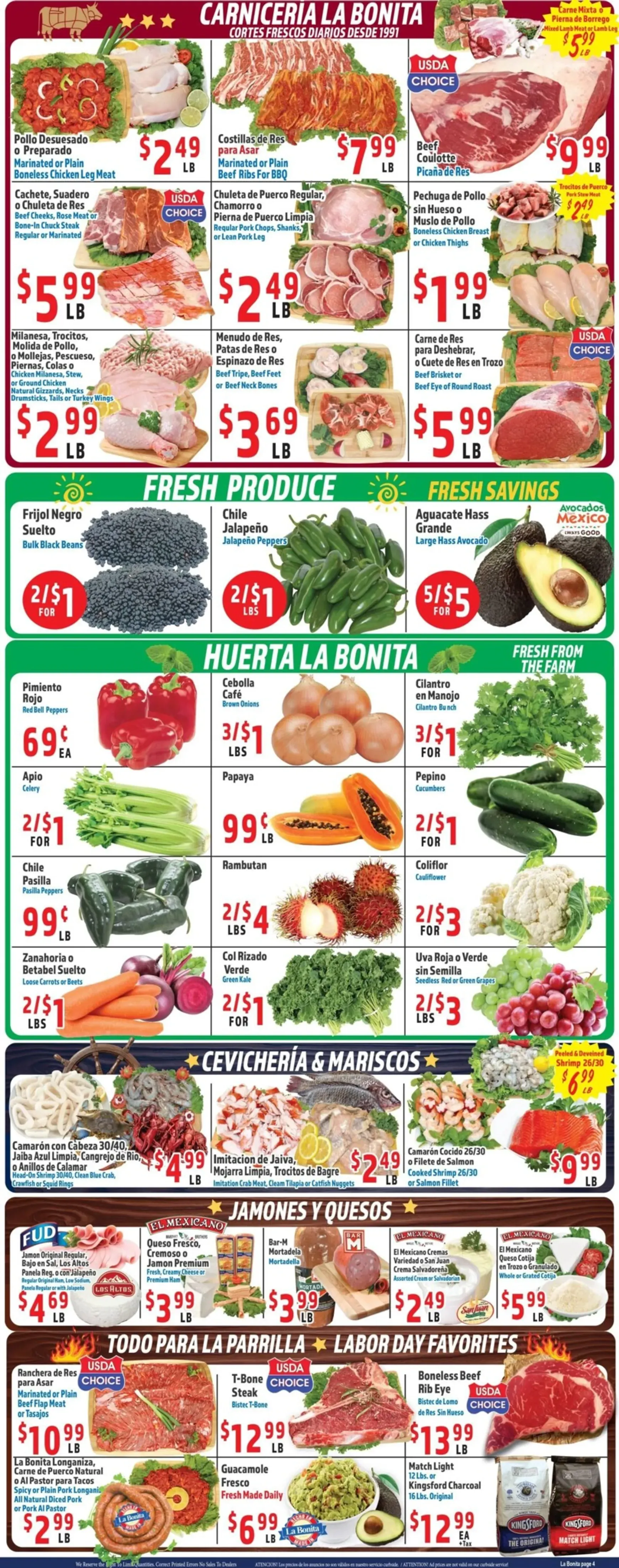 Weekly promotion Current La Bonita leaflet valid from Wednesday 09/02/2026 to Tuesday 09/08/2026 spanning from September 2 to September 8 2026 - Page 4 for Catalogue 365