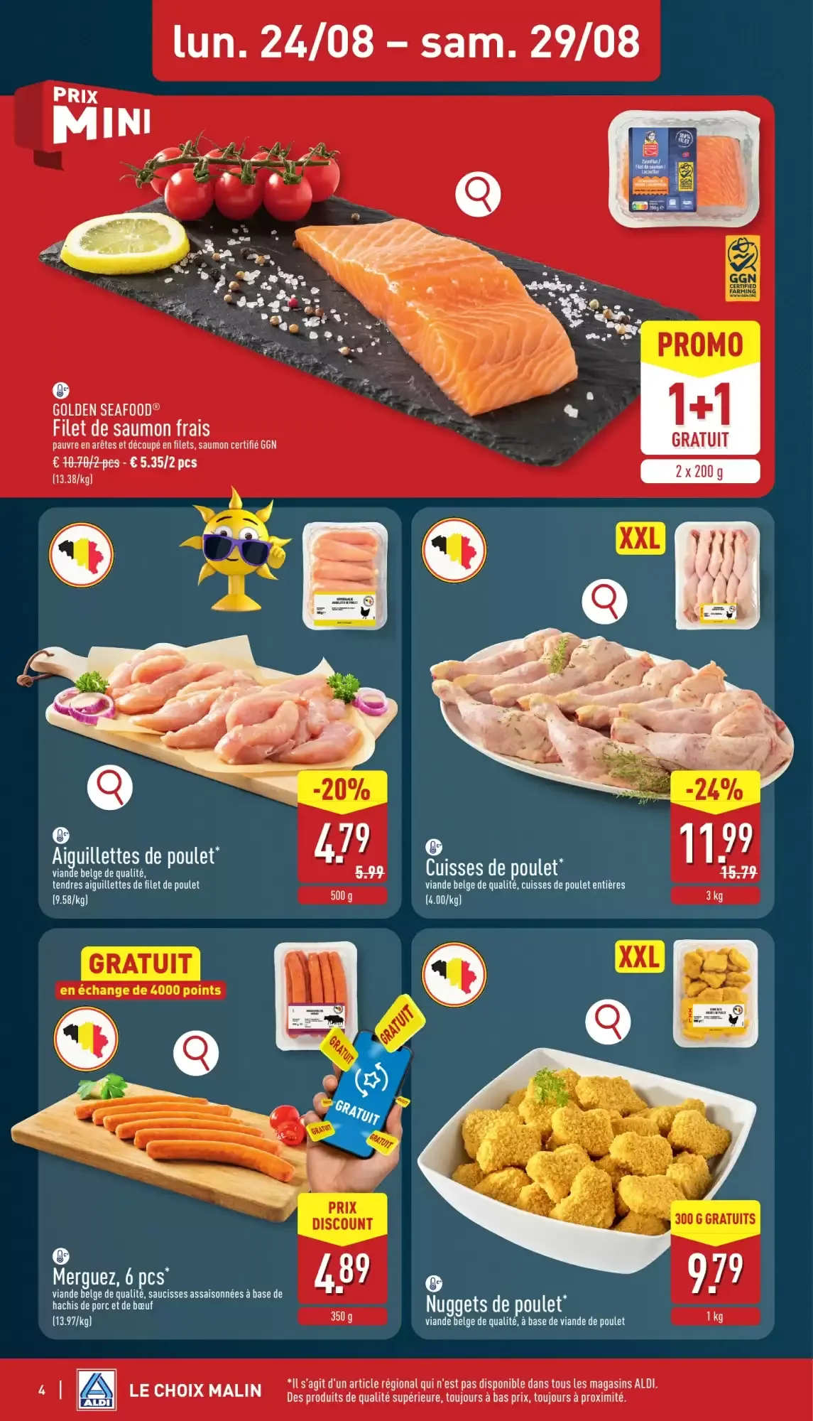 ALDI Dépliant du 24/08 au 29/08 van 24 augustus tot 29 augustus 2026 - folder pagina 4