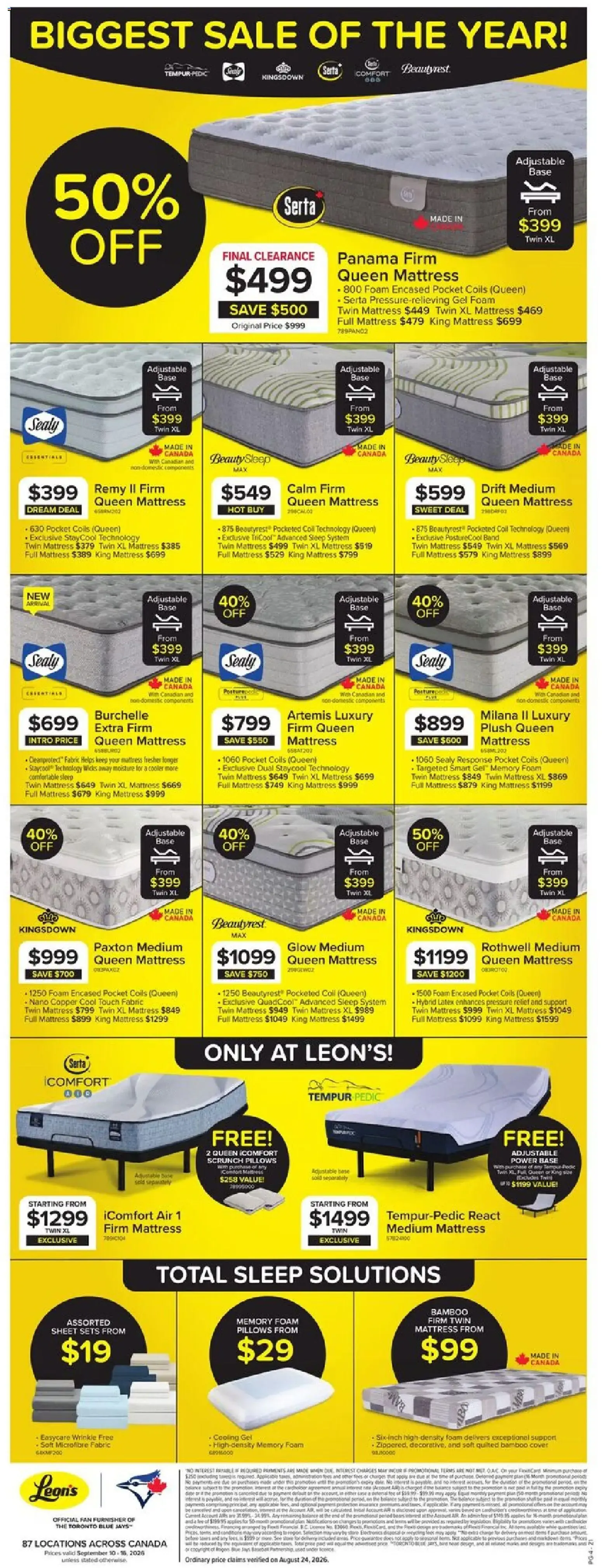 Leon's Customer Appreciation Event from September 10 to September 16 2026 - flyer page 4