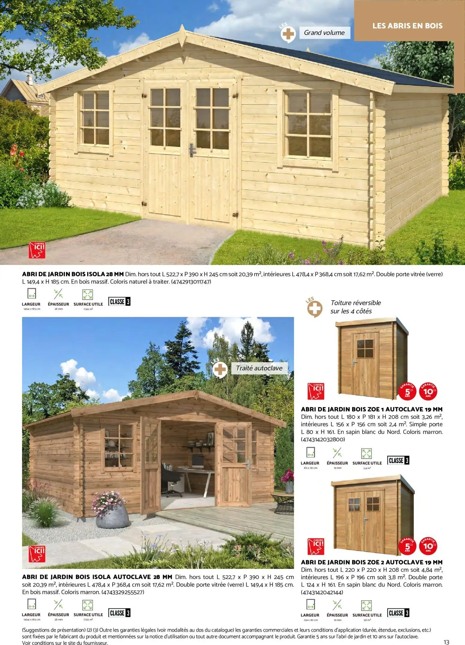 Brico Cash Catalogue abris & carports à partir du 19/08/2026 - promo en ligne du 19 août au 31 décembre 2026 - Catalogue page 13