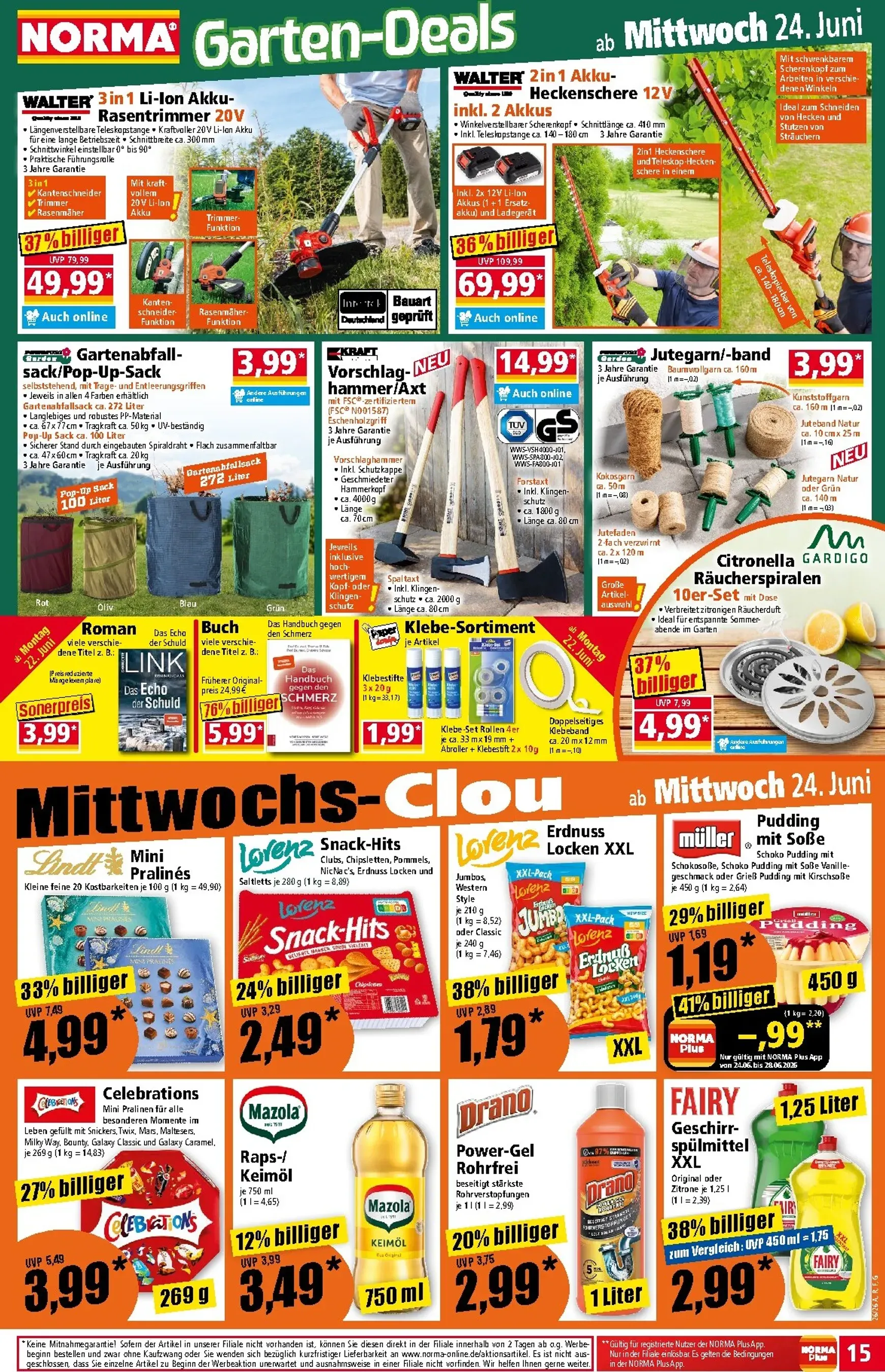 Norma Prospekt nächste Woche – von Montag 22.06.2026 bis Samstag 27.06.2026 von 22. Juni bis 27. Juni 2026 - Prospekt seite 15