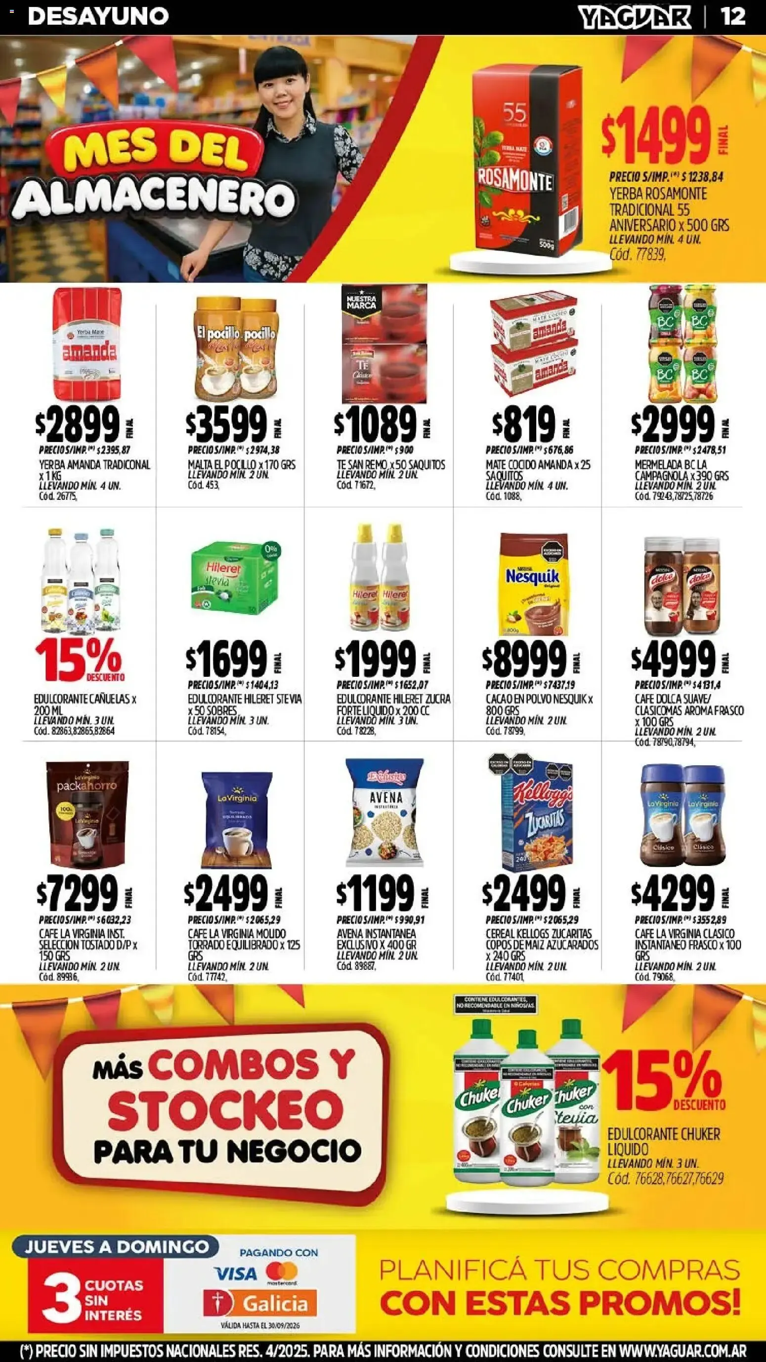 Ofertas de Mayorista Yaguar - Mes del Almacenero 21 de septiembre al 27 de septiembre 2026 - Página 12 del catálogo