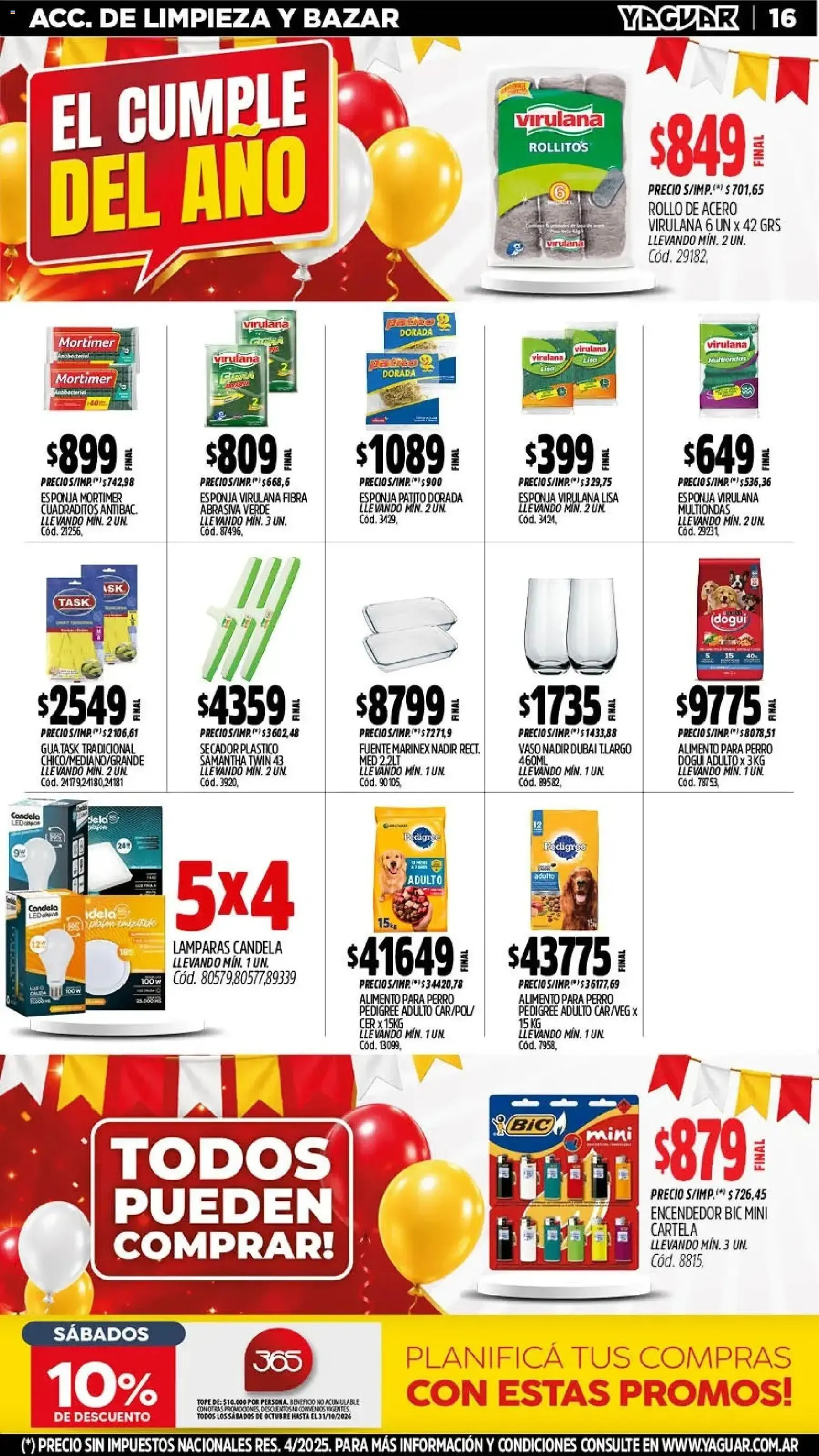 Ofertas de Mayorista Yaguar - El Cumple del Año 38 19 de octubre al 24 de octubre 2026 - Página 18 del catálogo