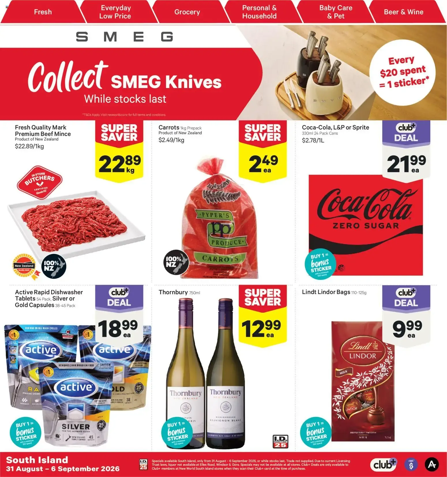 New World - Collect SMEG Knives & Weekly Specials from 31 August to 6 September 2026 - Catalogue Page 1