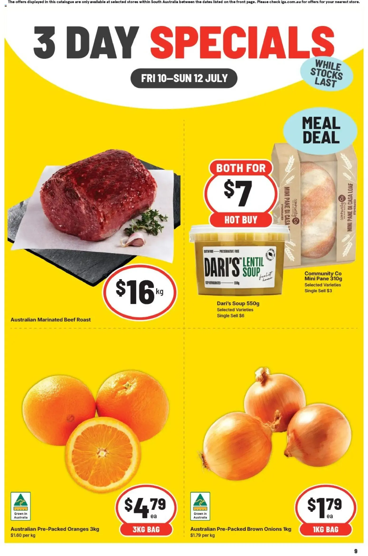 3 DAY SPECIALS - Catalogue valid from 10 July to 12 July 2026 - page 1