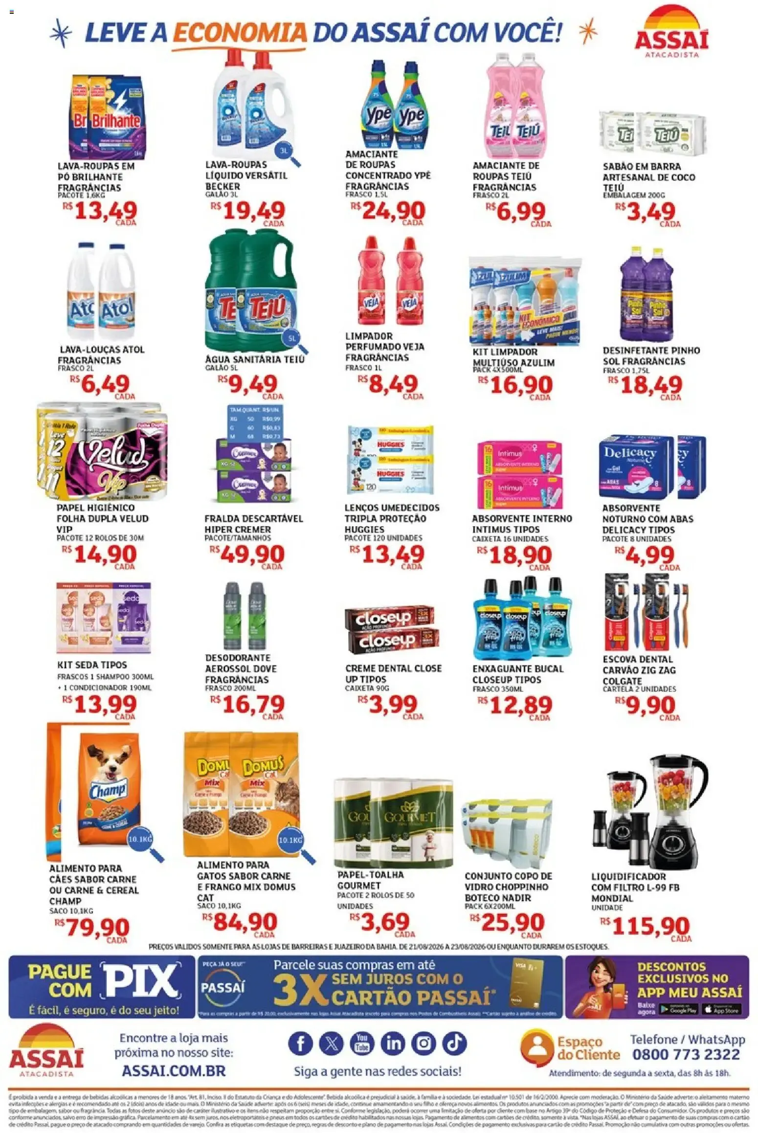 Encarte de Assaí Atacadista - Giro da Economia 21 de agosto até 23 de agosto 2026 - Pagina 4