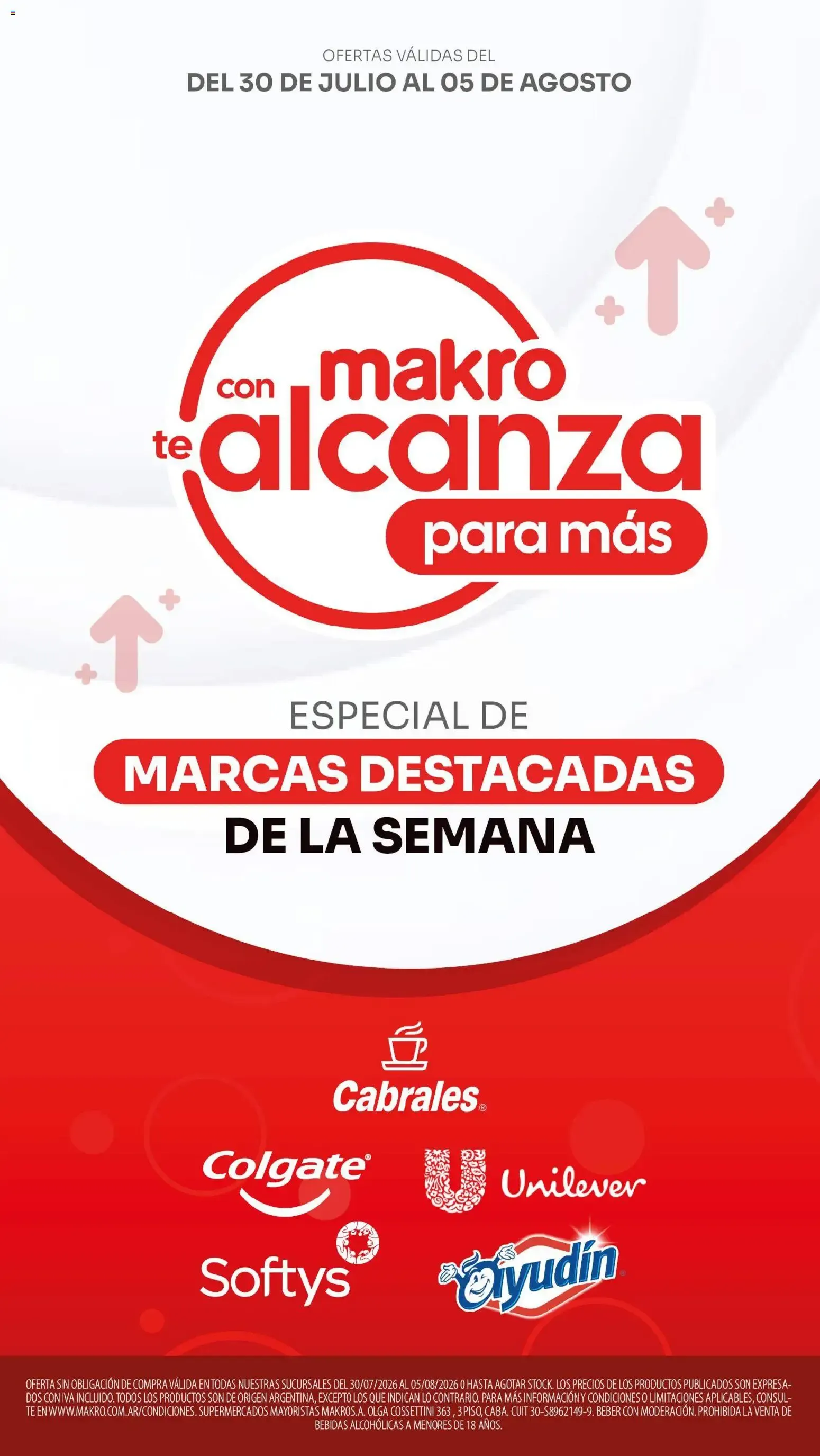 Ofertas de Makro ofertas del 30/07/2026 - 05/08/2026 30 de julio al 5 de agosto 2026 - Página 1 del catálogo