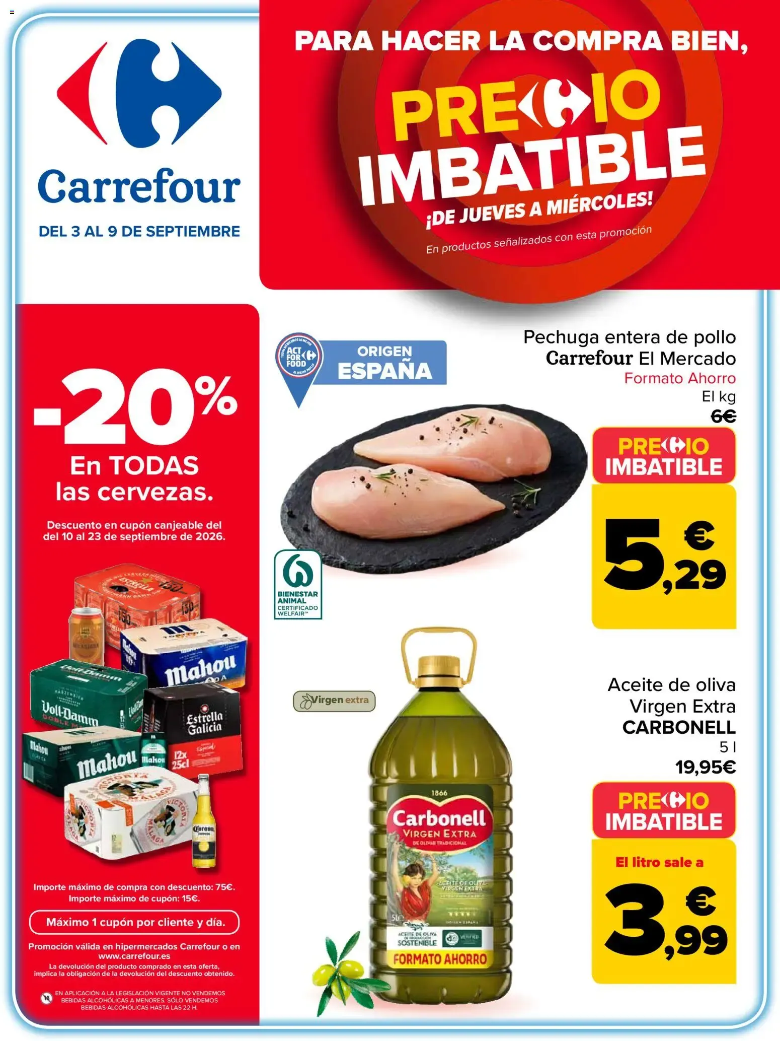Catálogo de Carrefour Precio Imbatible del 03/09/2026 | Catálogo 3 de septiembre al 9 de septiembre 2026 - Página 1